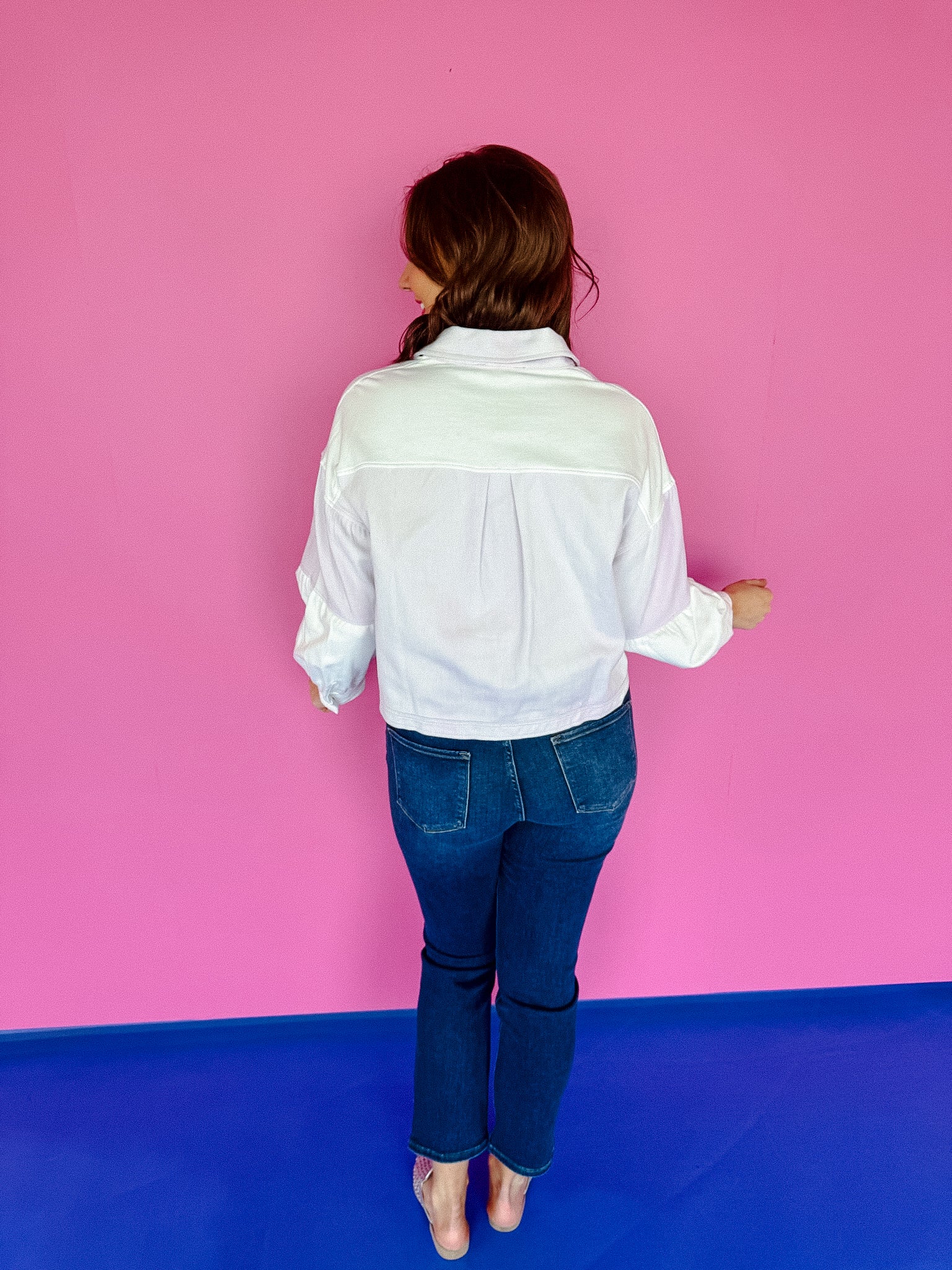 Maria Colorblock Jacket - Lavender + Soft White