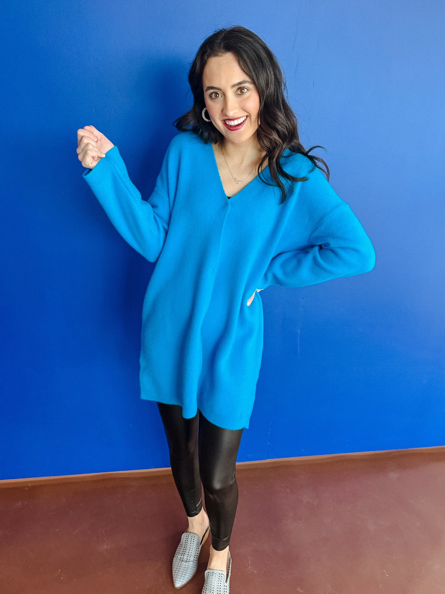 Millie Oversized Cardigan - Lagoon Blue/Turquoise