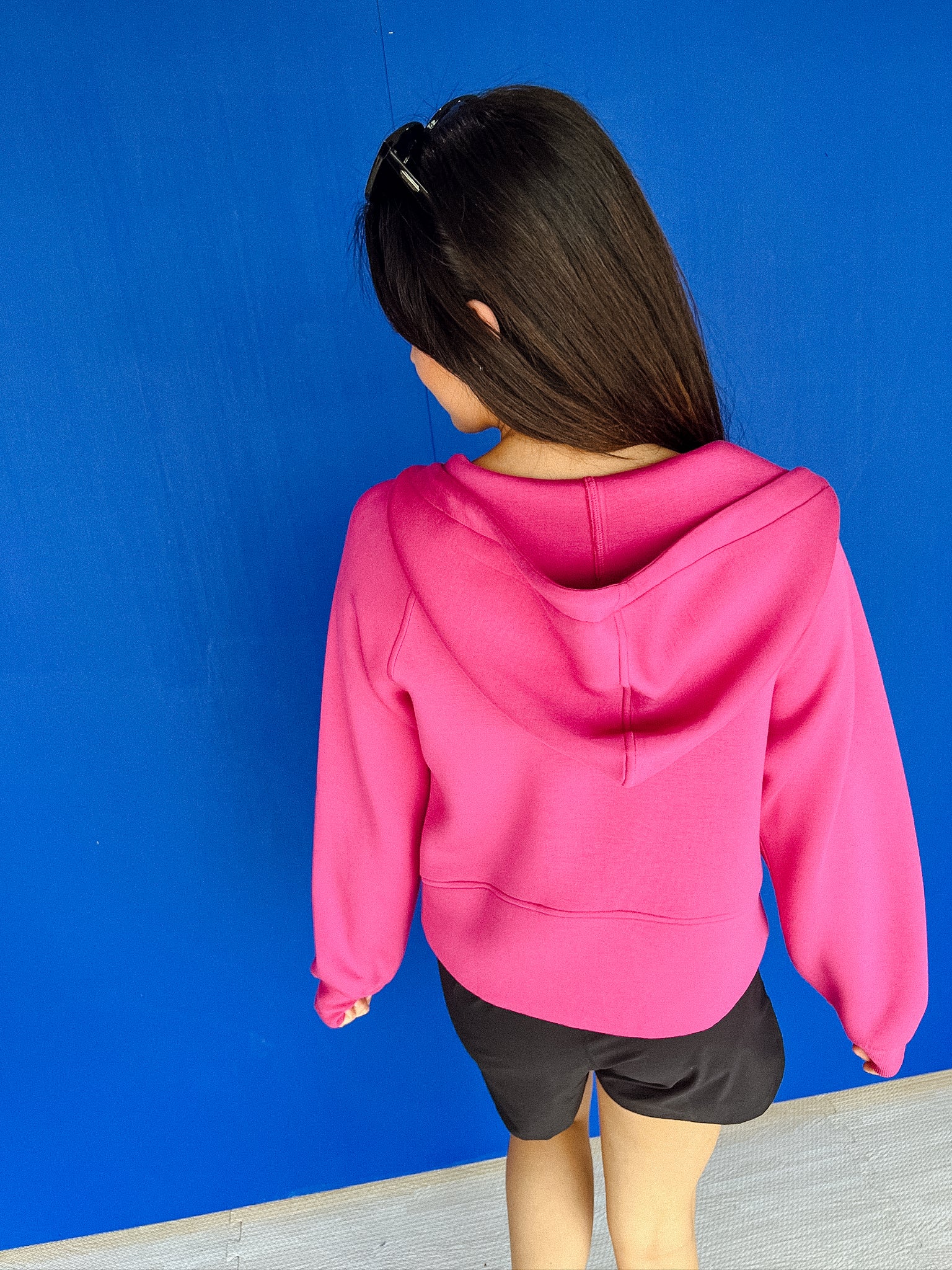 [Ellevate Basics] Siena Scuba Sweatshirt - Cool Pink