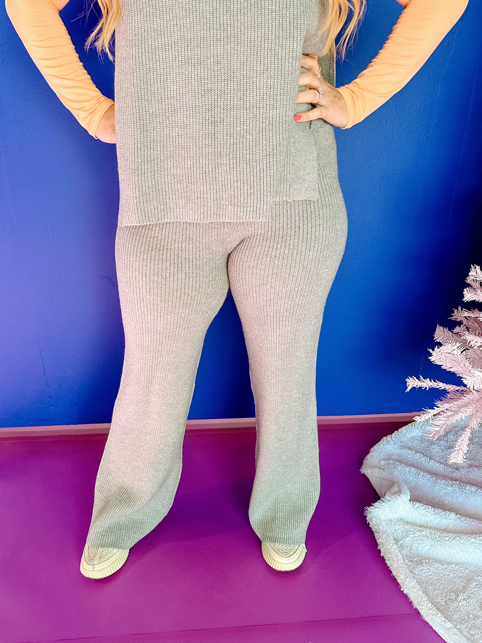 Samantha Sweater and Pants Set - Dove Grey