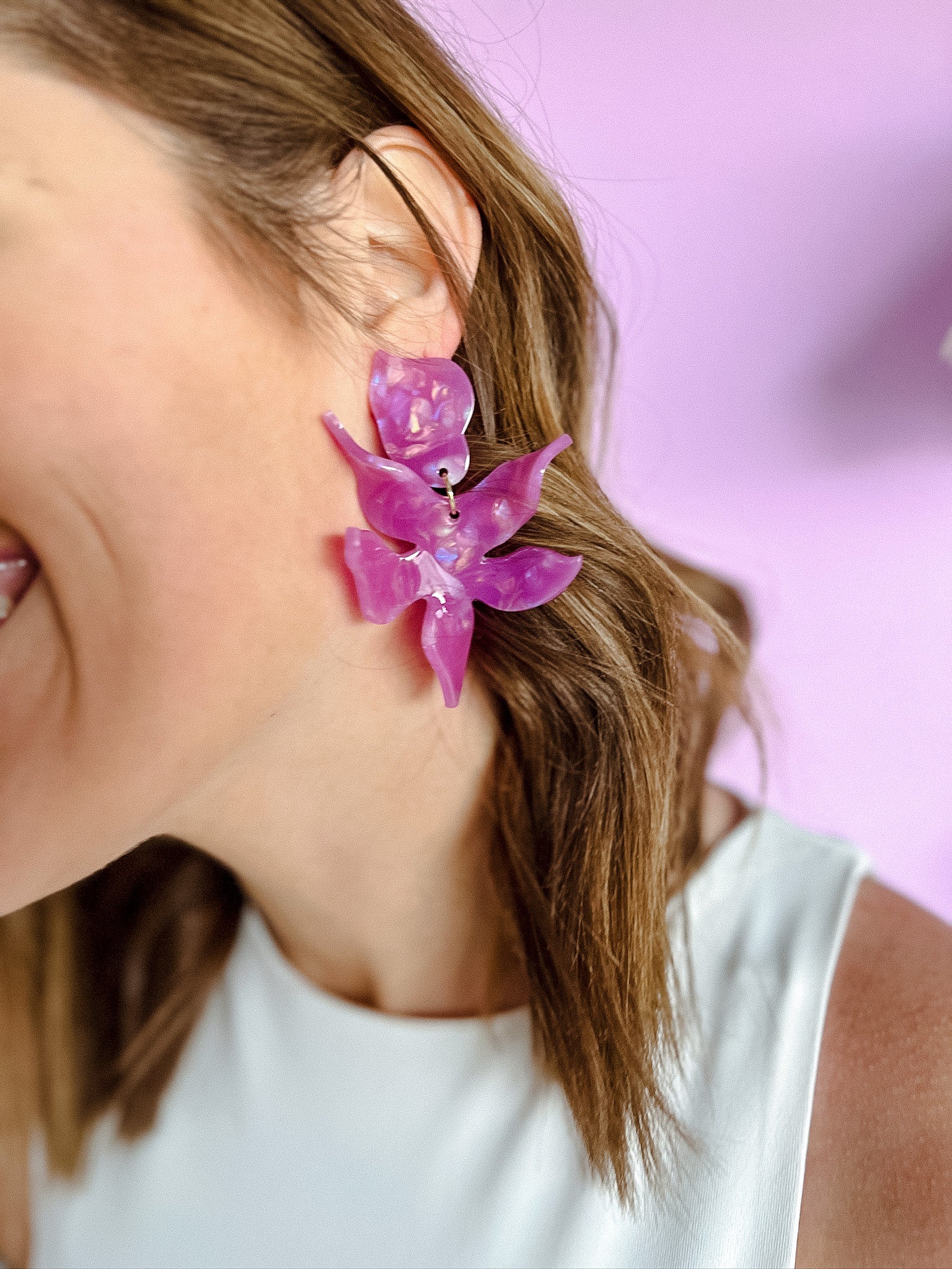 Jillian Earrings - Orchid