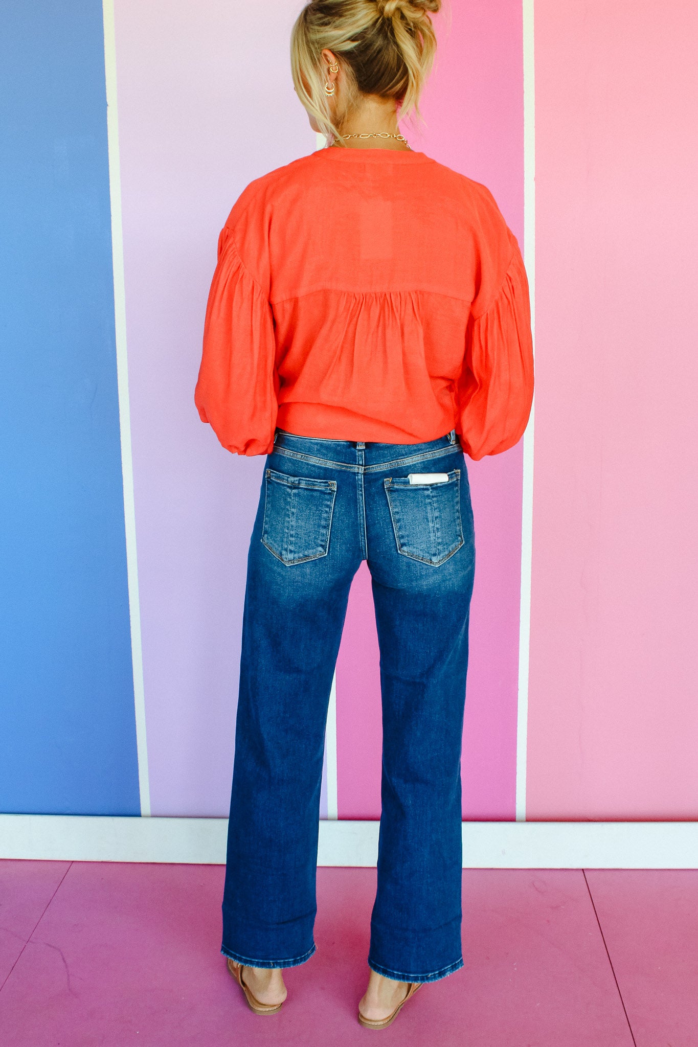 [Risen] Radley Mid Rise Cuffed Jeans - Dark Wash