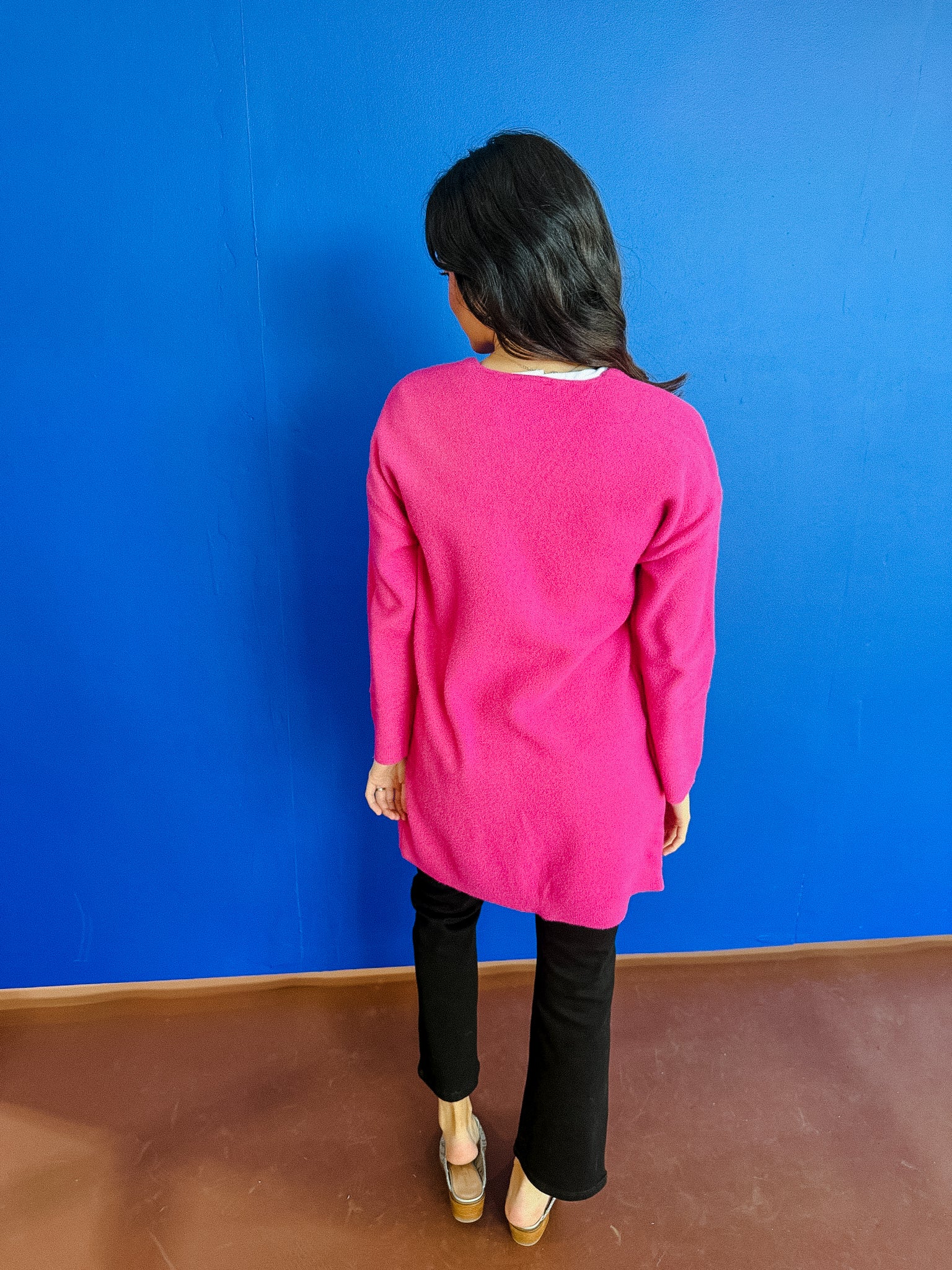 Millie Oversized Cardigan - Fuchsia