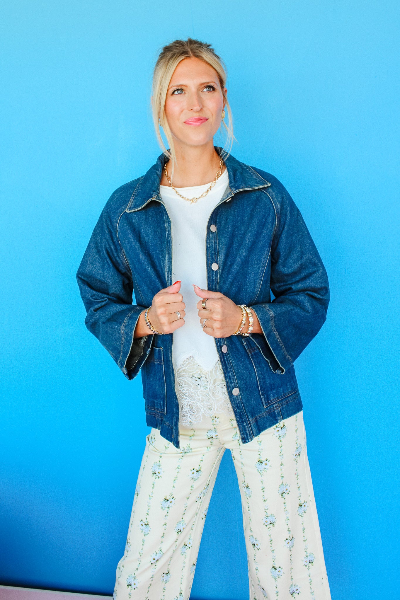 Lizzie Denim Jacket - Warm Dark Wash
