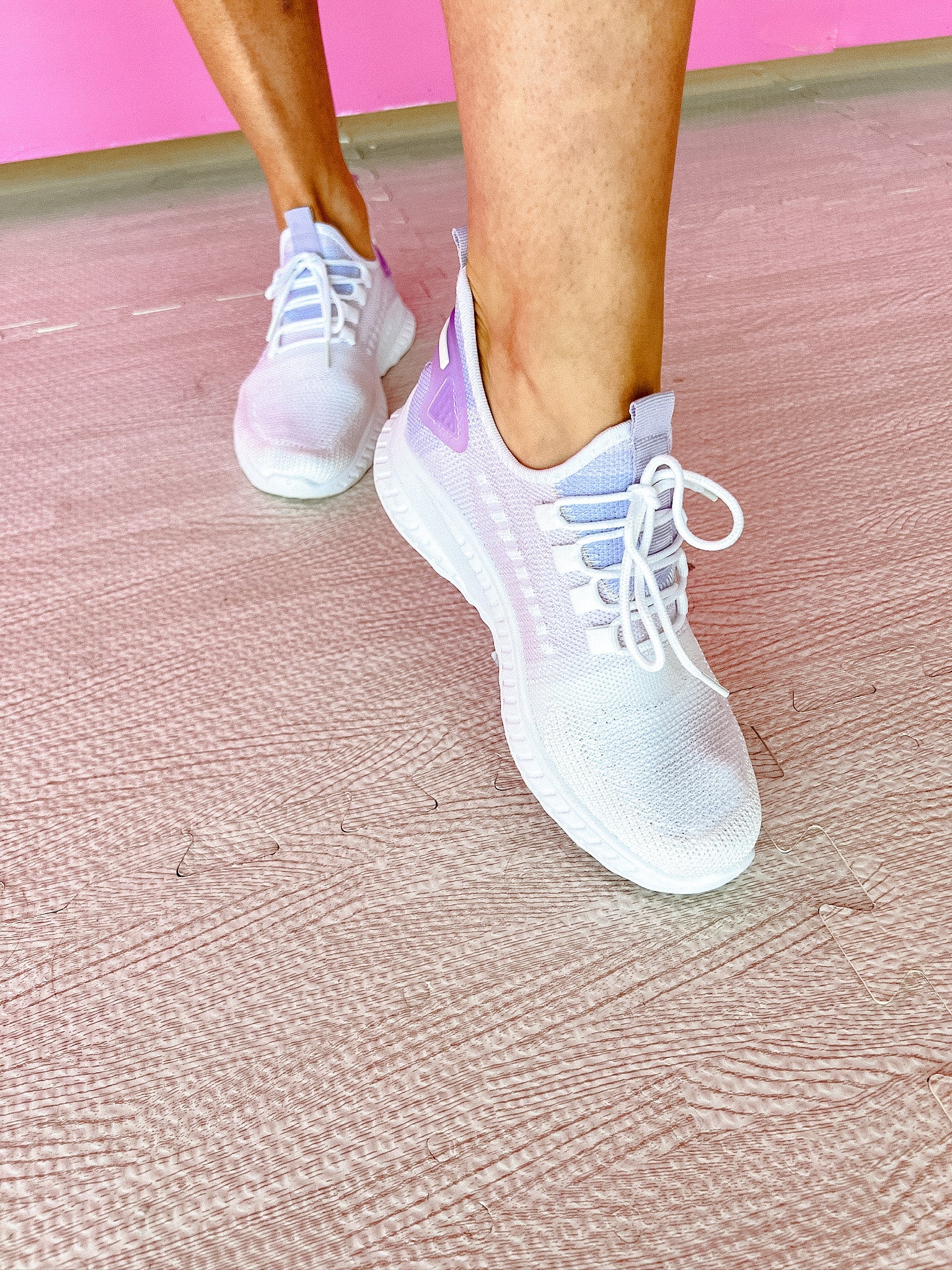 Step Up Sneaker - Bright White + Lavender