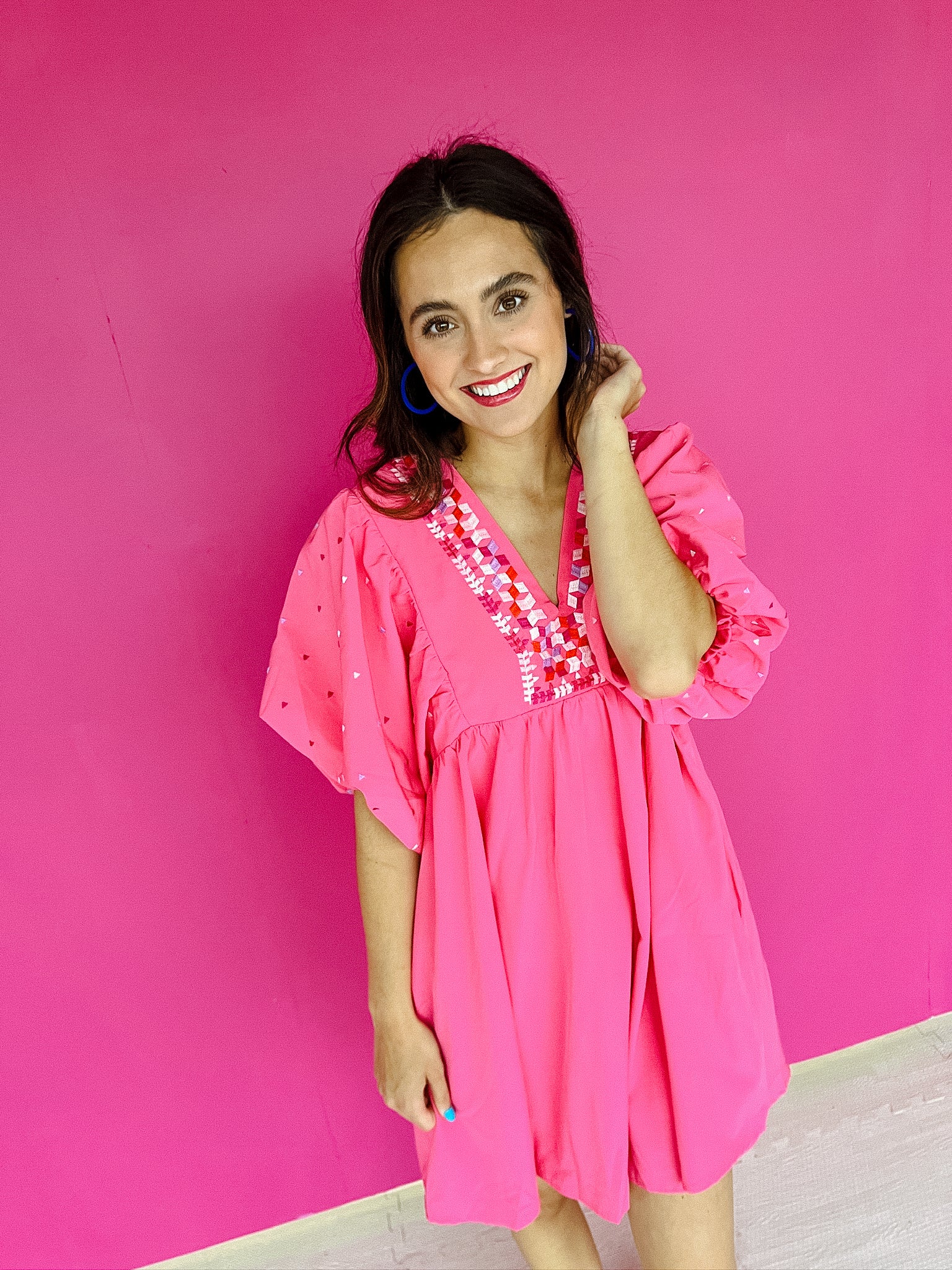 Barb Babydoll Dress - Pink