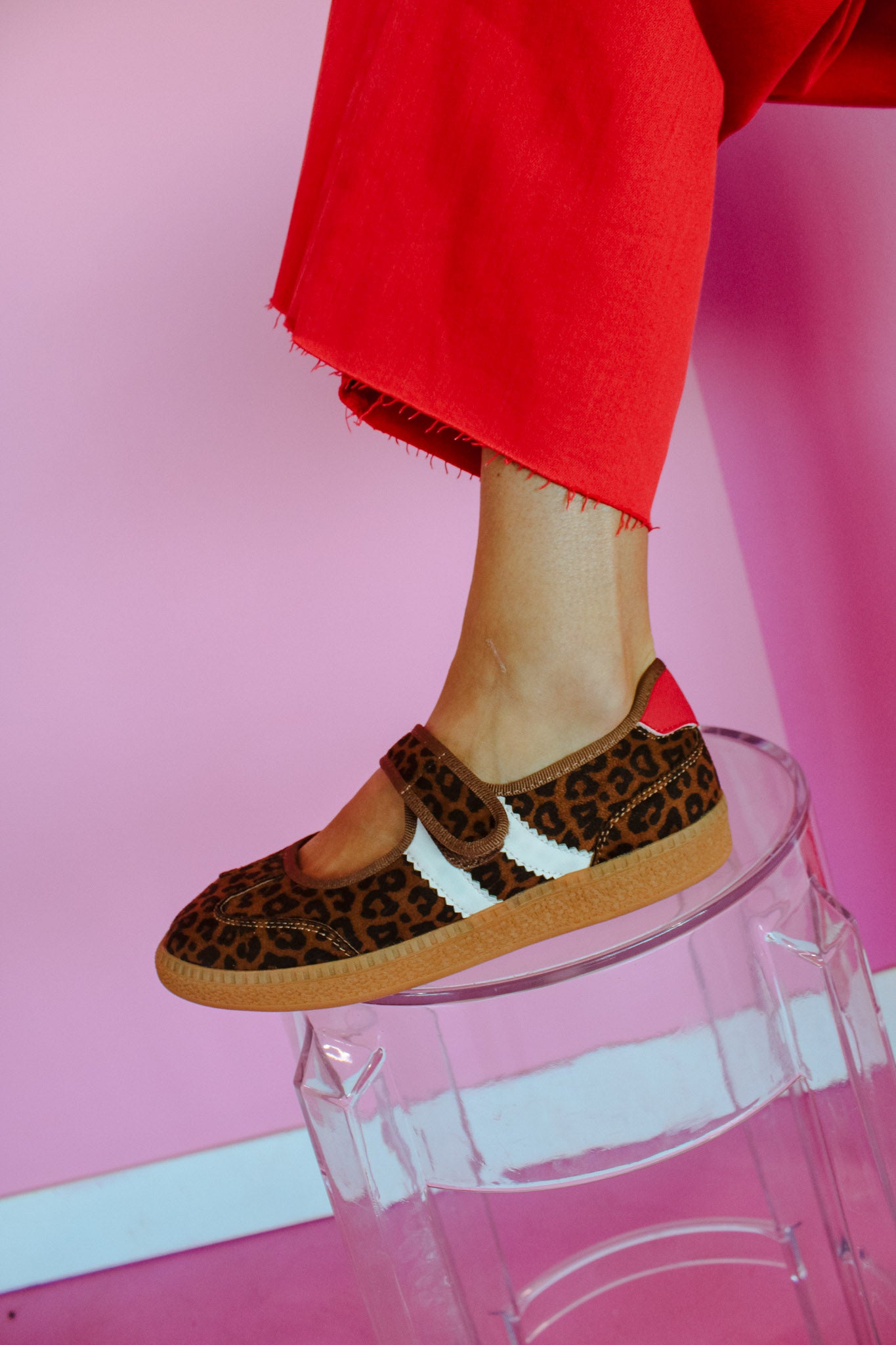 Brandy Striped Flats - Leopard