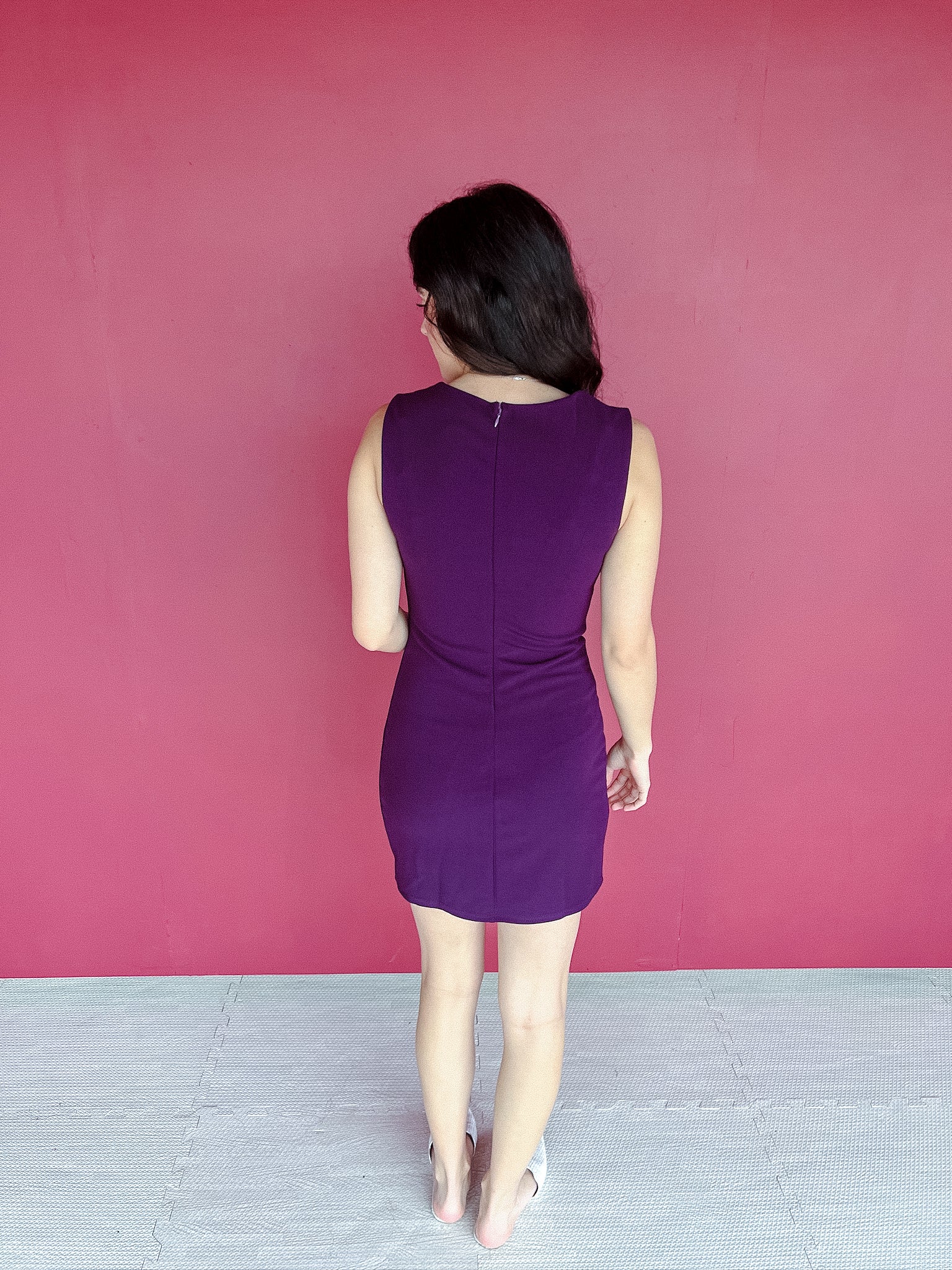 Ayden Sleeveless Knit Dress - Damson