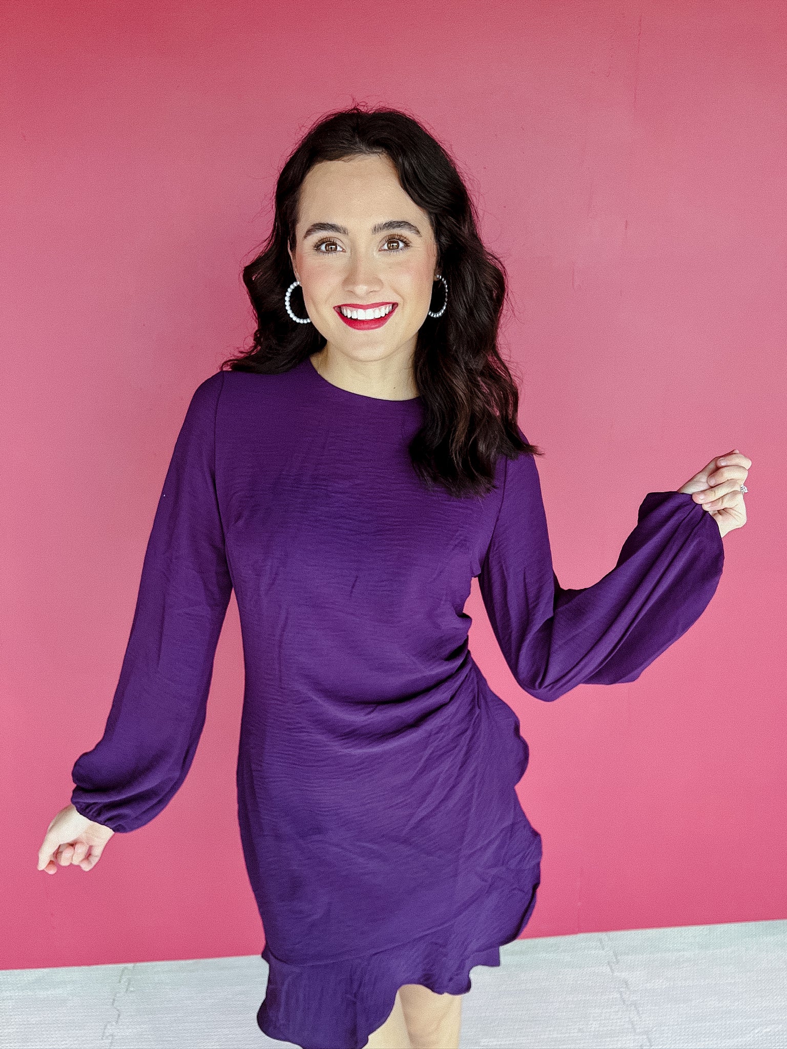 Simple Pleasures Woven Dress - Dark Purple