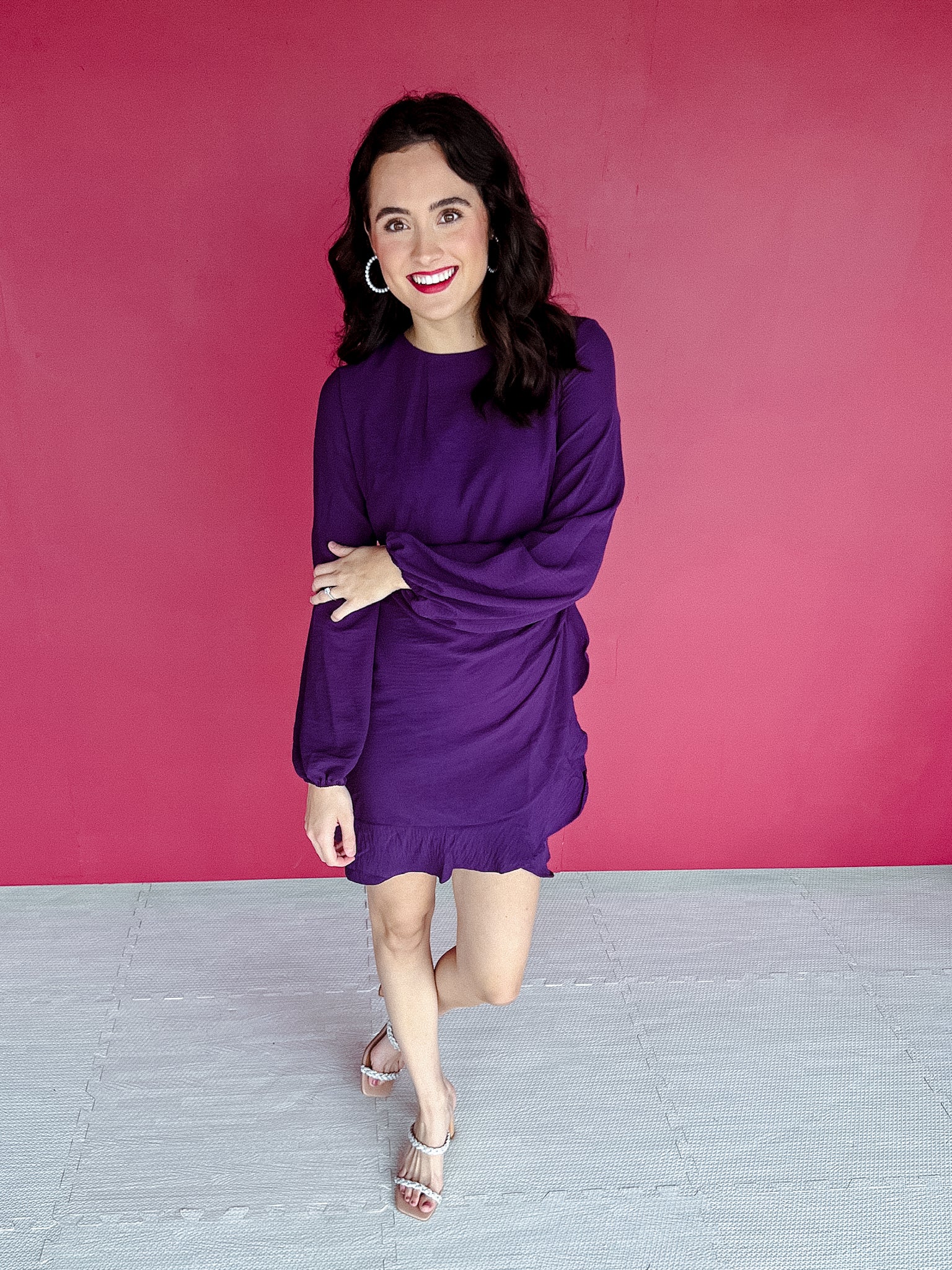 Simple Pleasures Woven Dress - Dark Purple