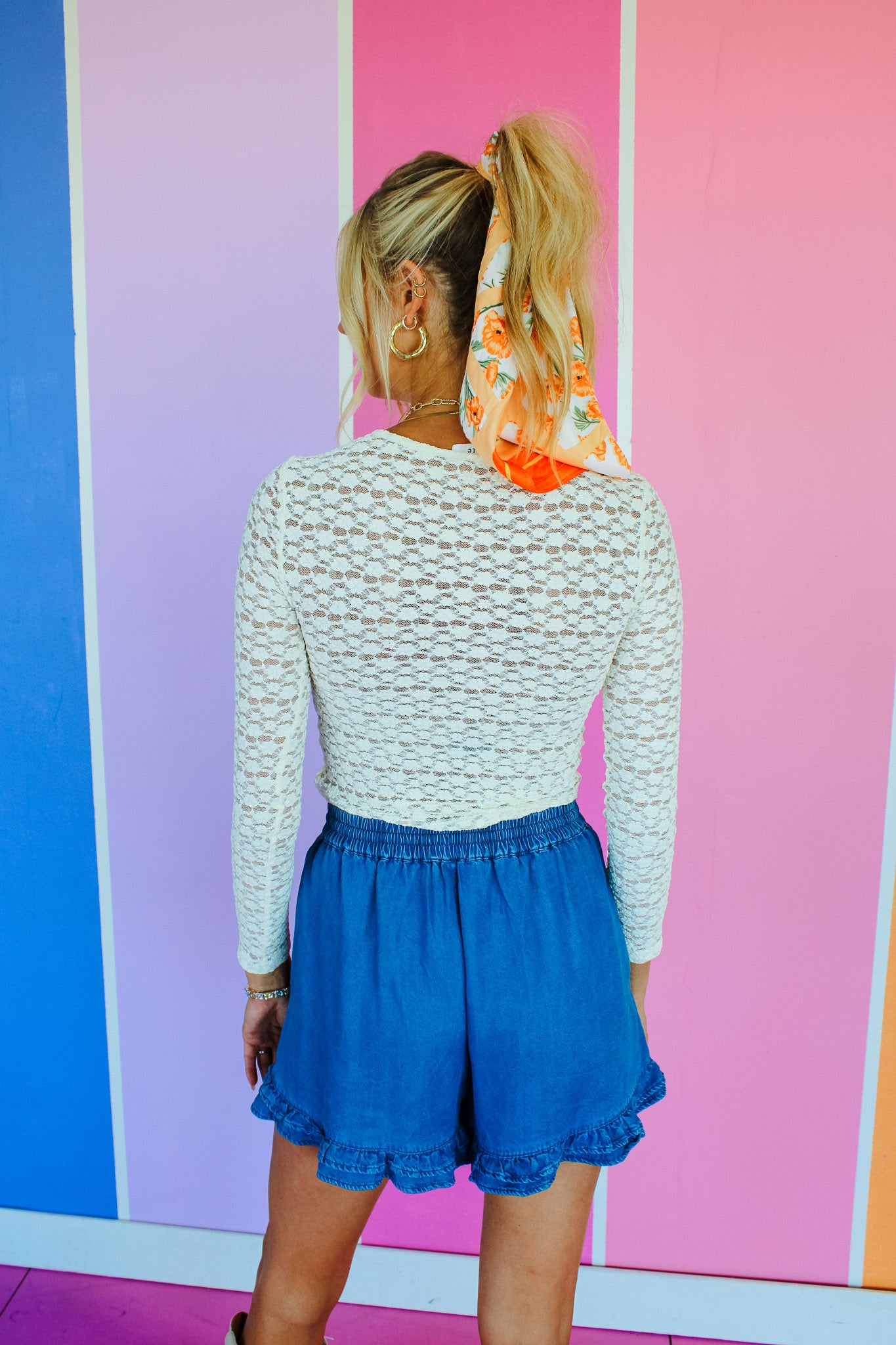 Krissy Textured Long Sleeve Top
