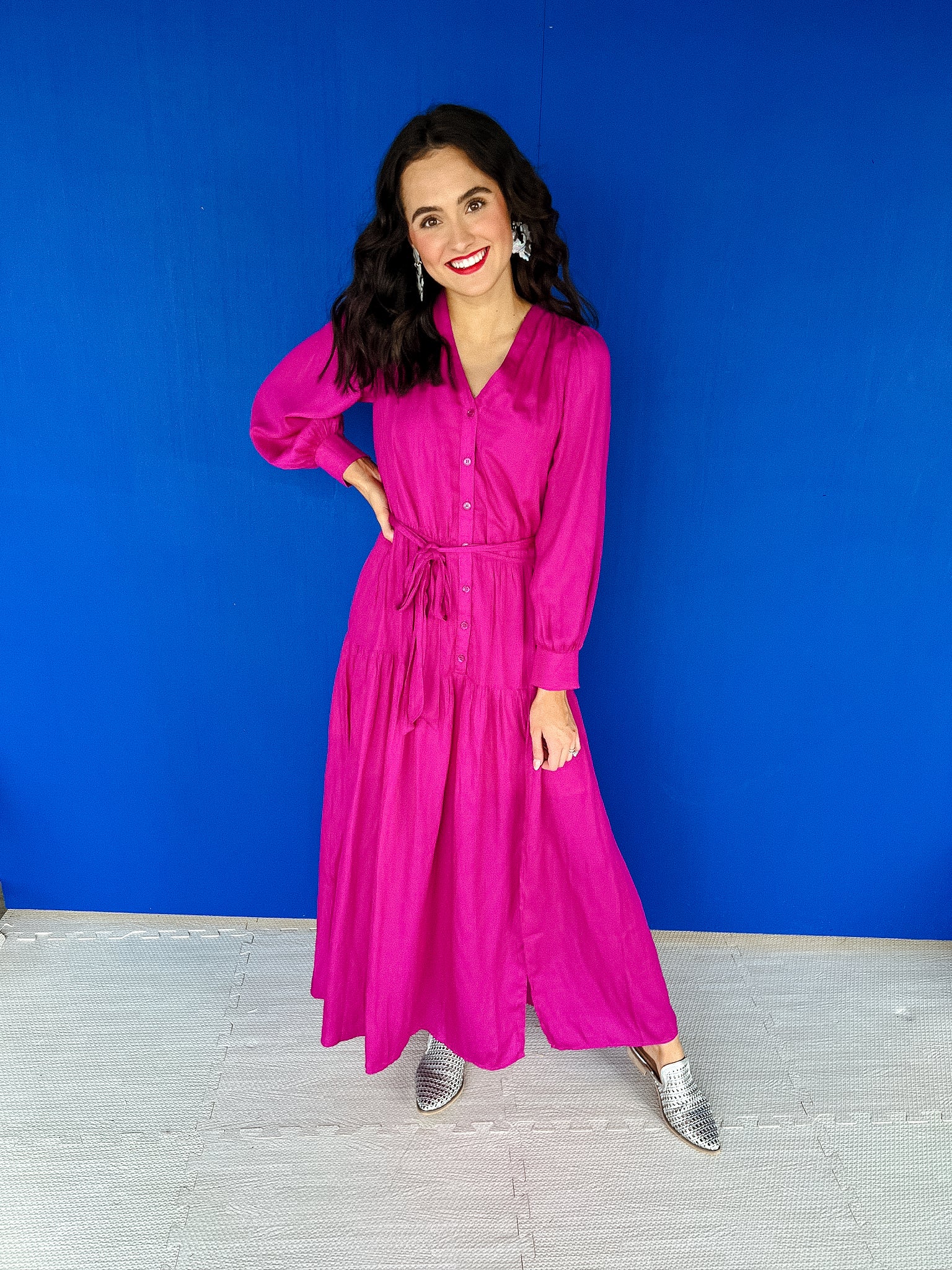 Veda Maxi Dress - Vibrant Fuchsia