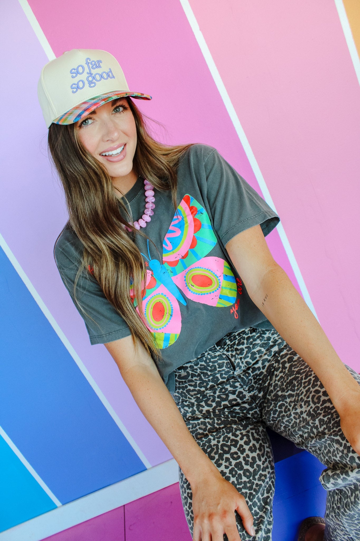 Find Joy Cropped Tee - Charcoal