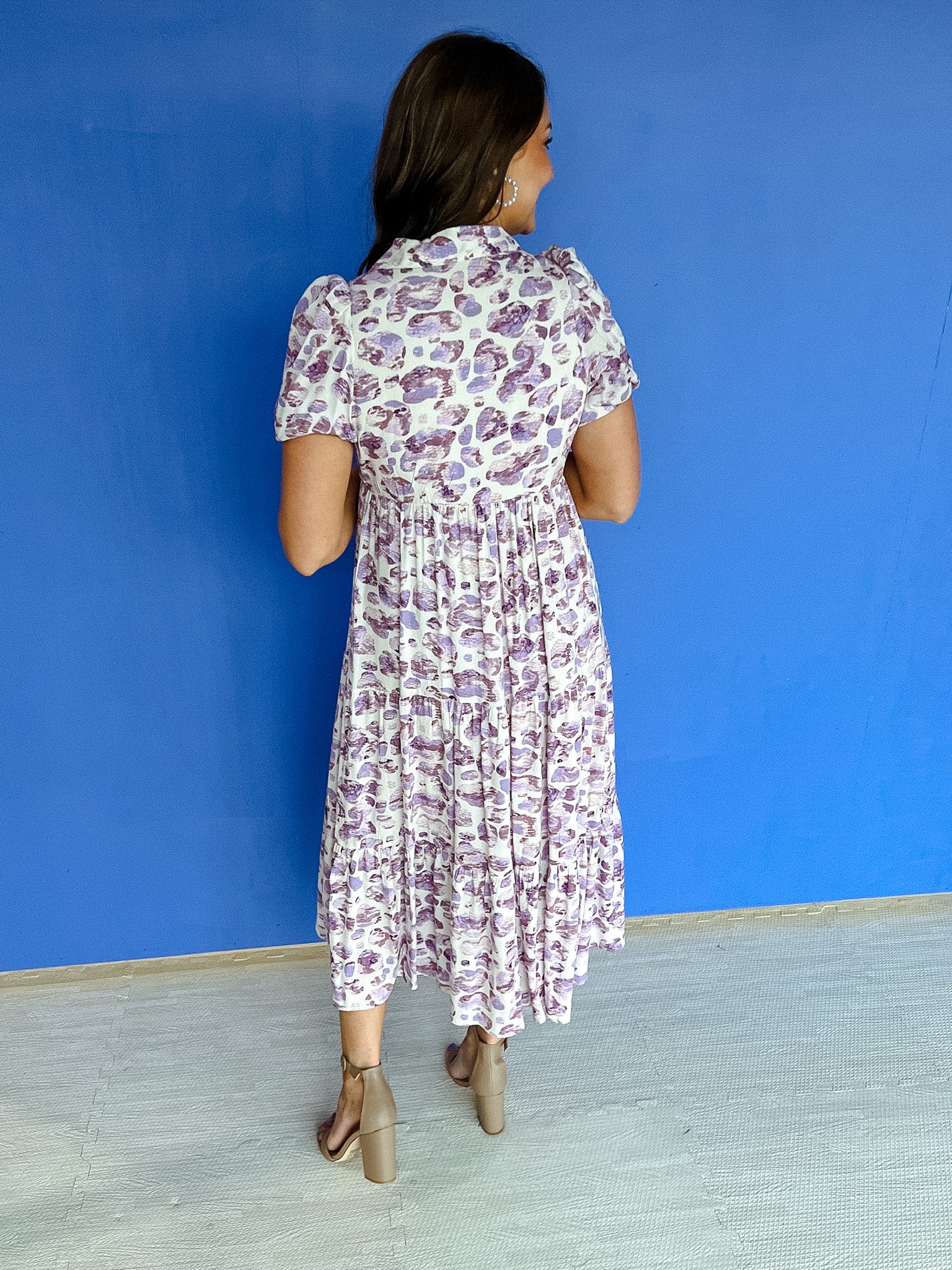 Fabiola Maxi Dress - Lavender + Soft White + Blush + Plum