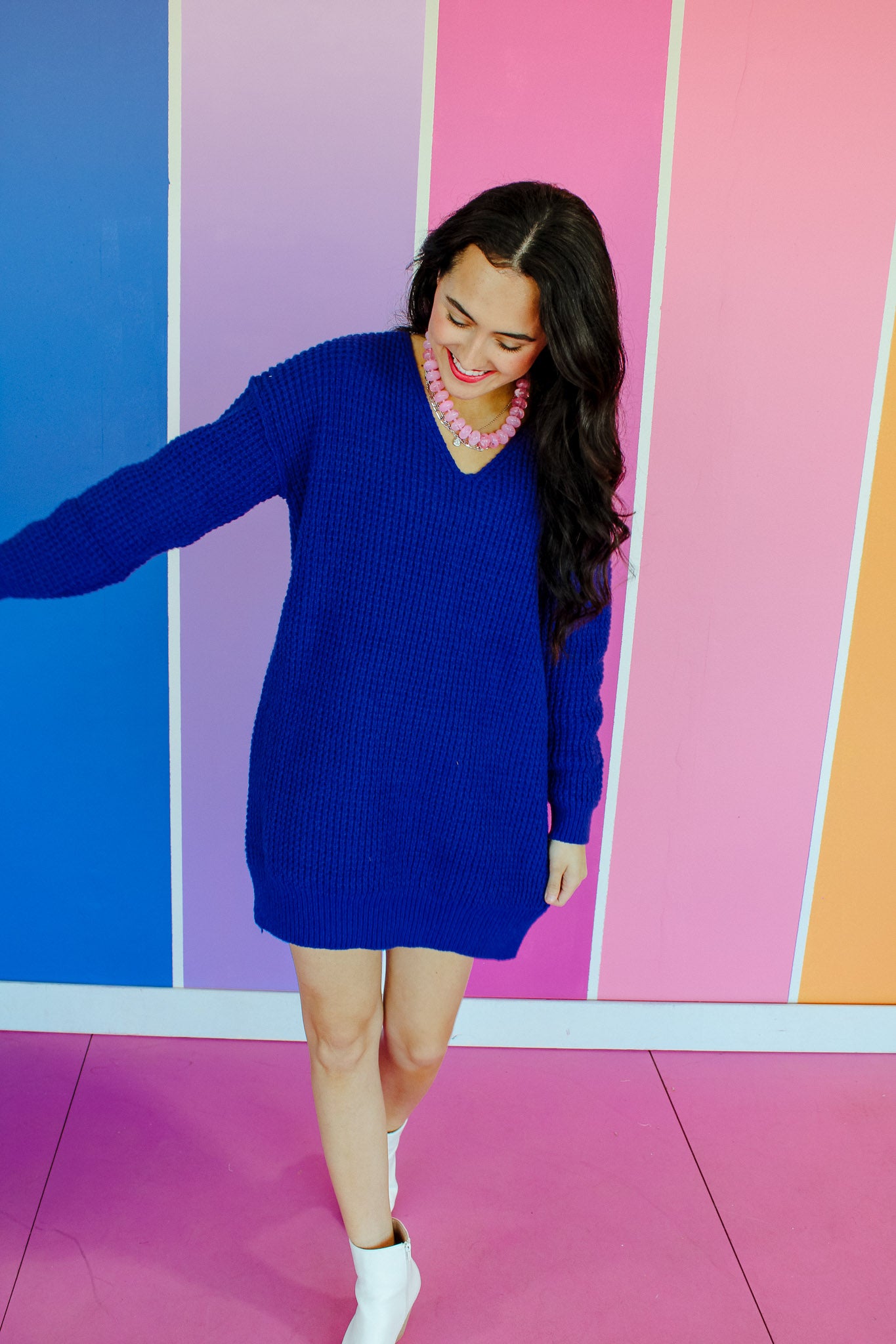 Ashtyn Knit Sweater Dress/Tunic - Lobelia
