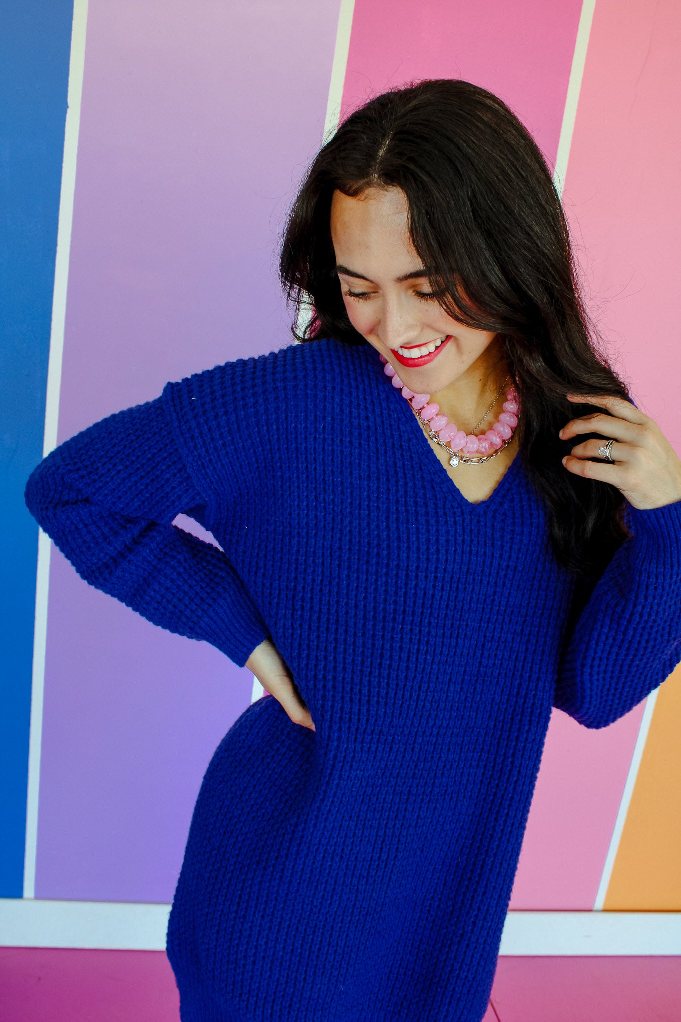 Ashtyn Knit Sweater Dress/Tunic - Lobelia