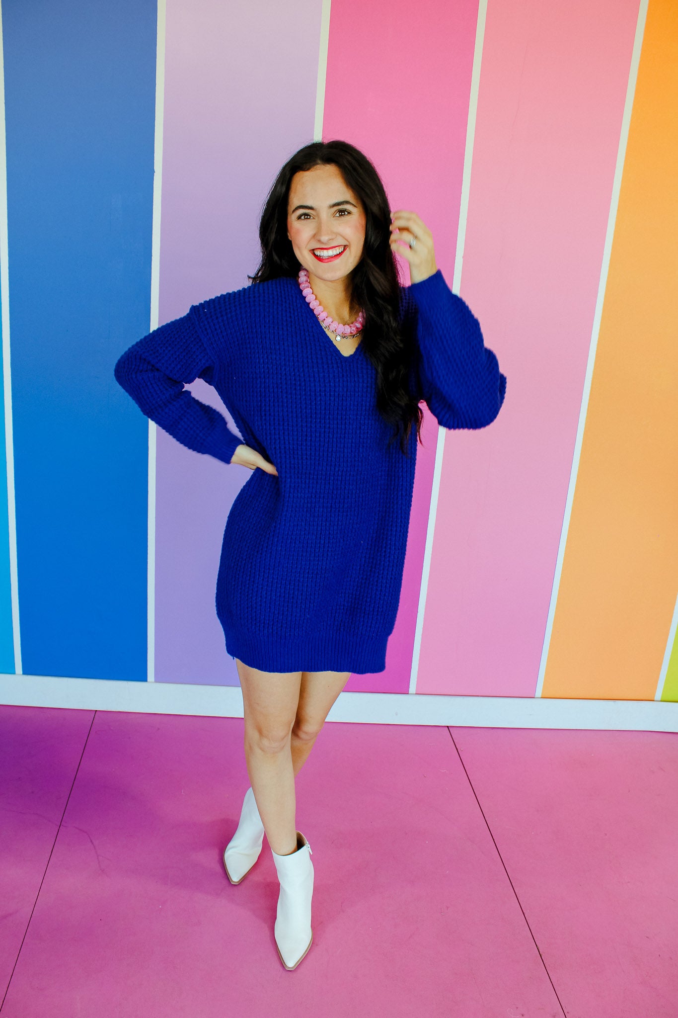 Ashtyn Knit Sweater Dress/Tunic - Lobelia