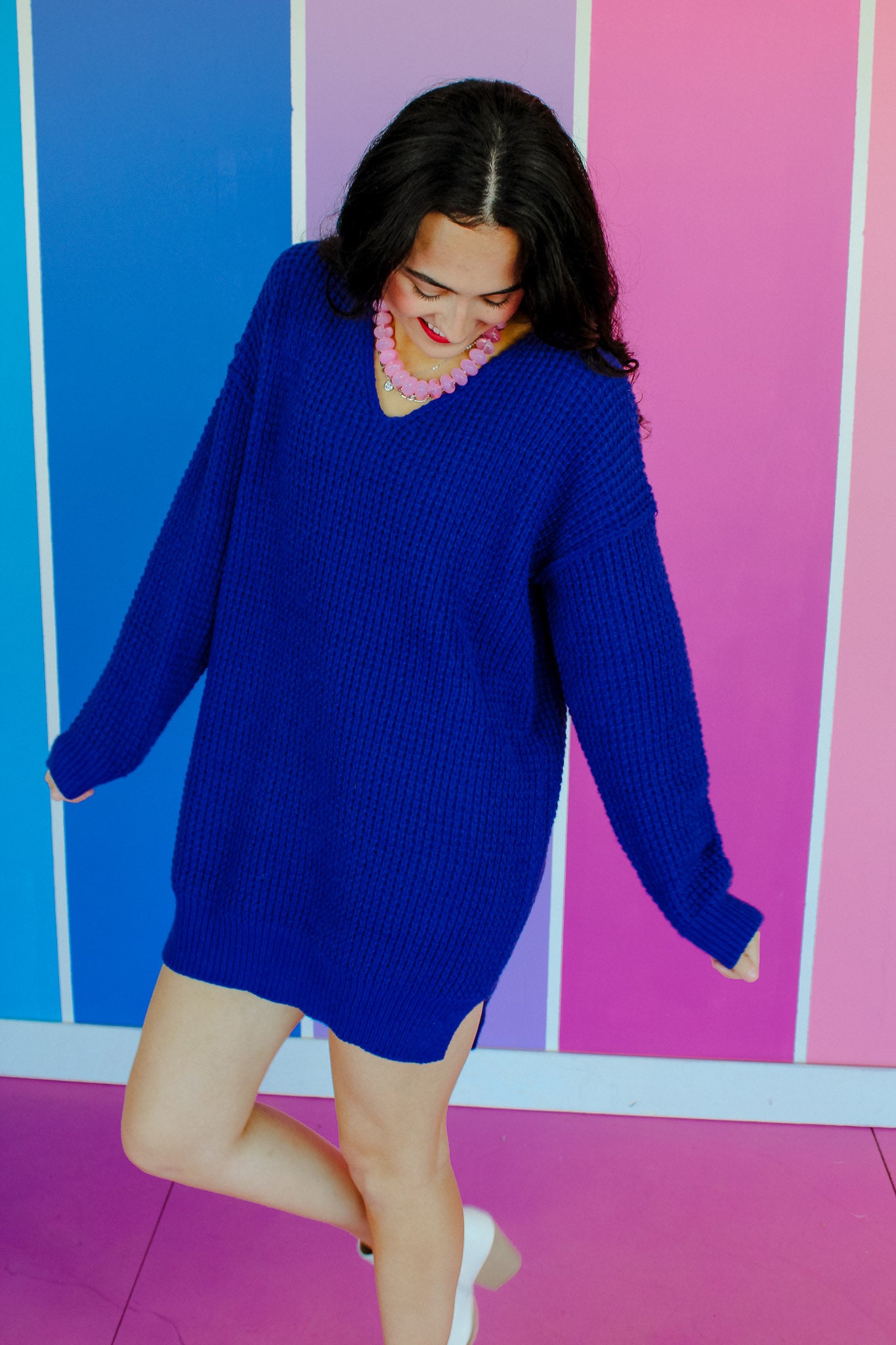 Ashtyn Knit Sweater Dress/Tunic - Lobelia