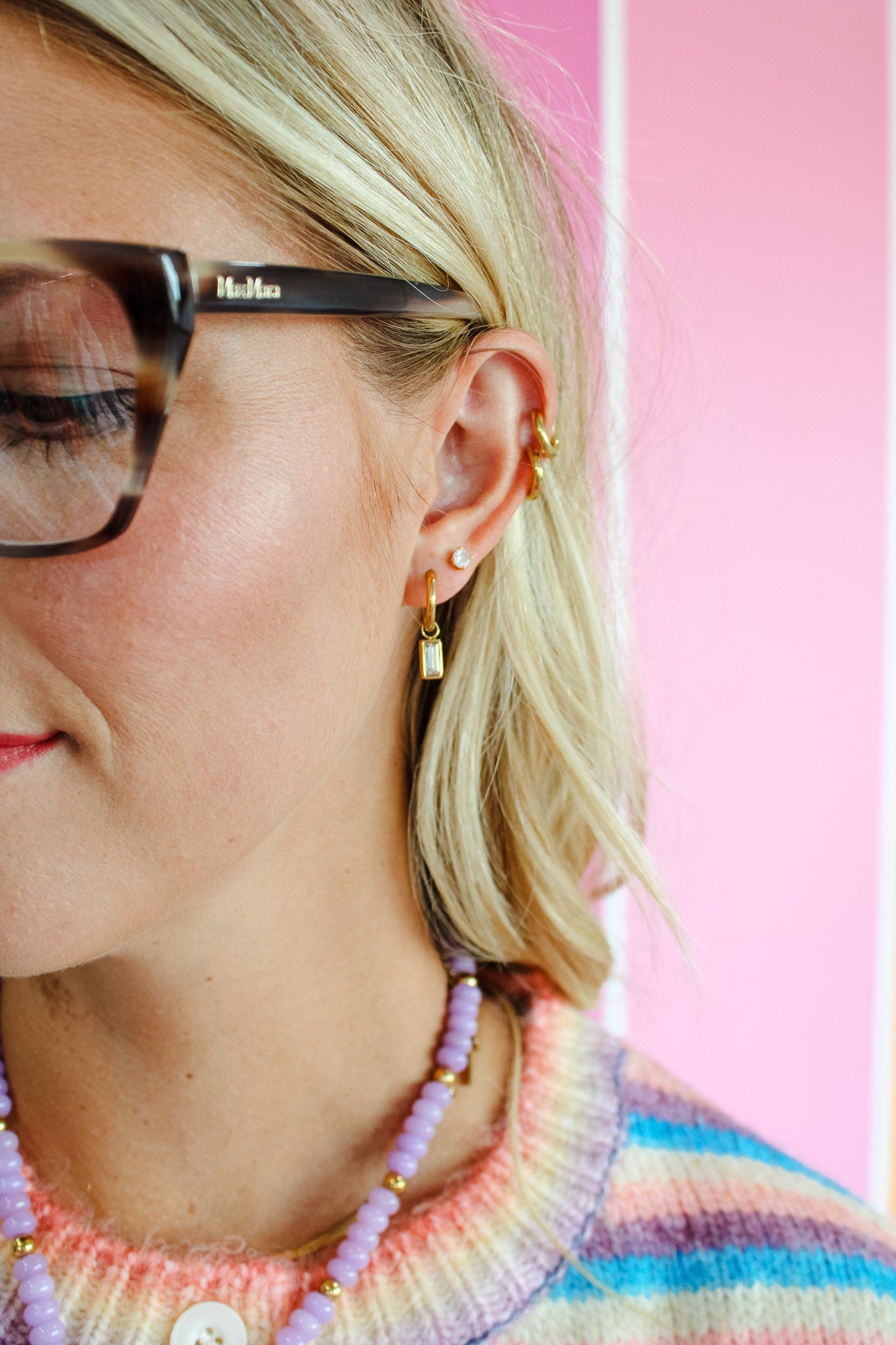 Forever Mine Huggie Charm Earrings