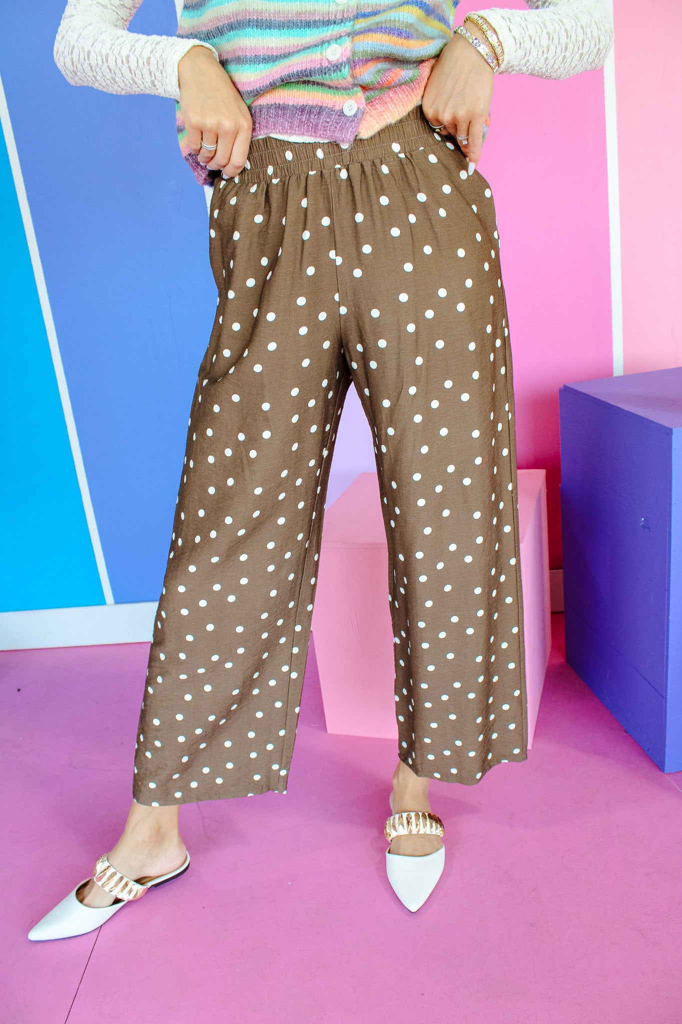 Landry Polka Dot Pants - Bronze