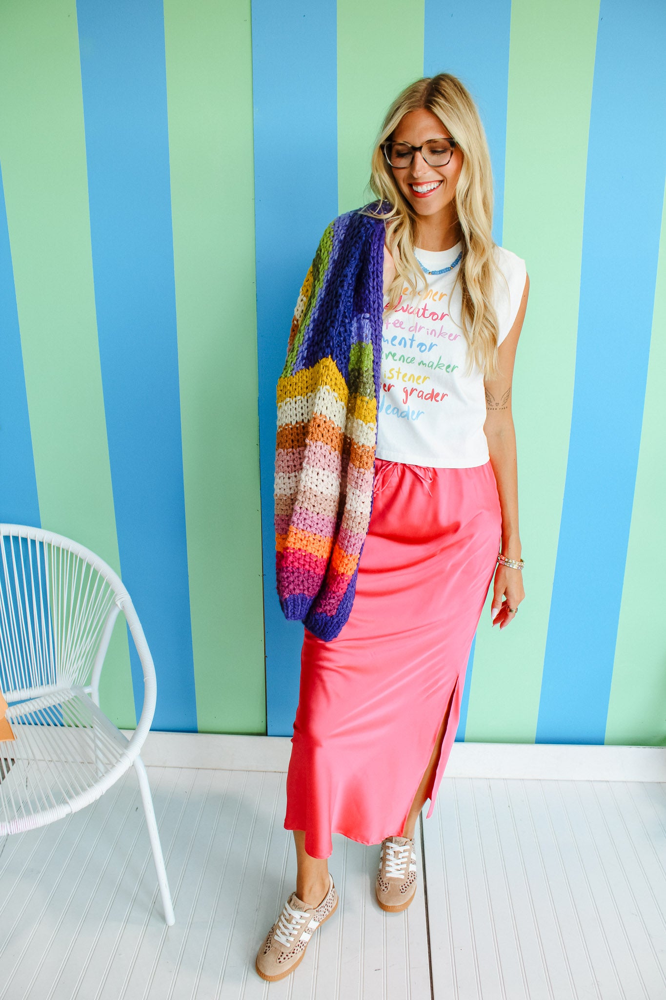 Veronica Satin Skirt - Deep Flamingo Pink