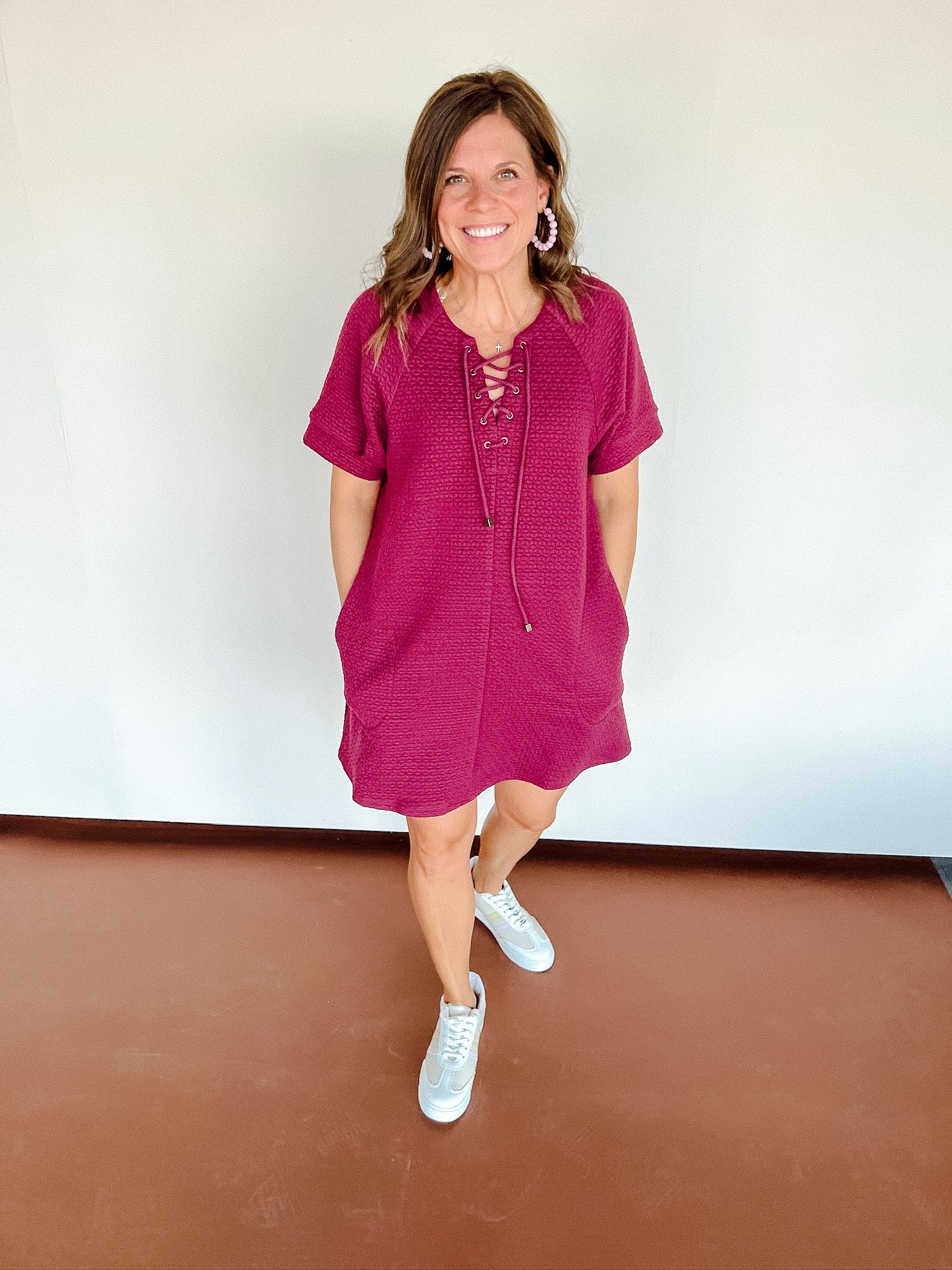 Addy Shift Dress - Plum