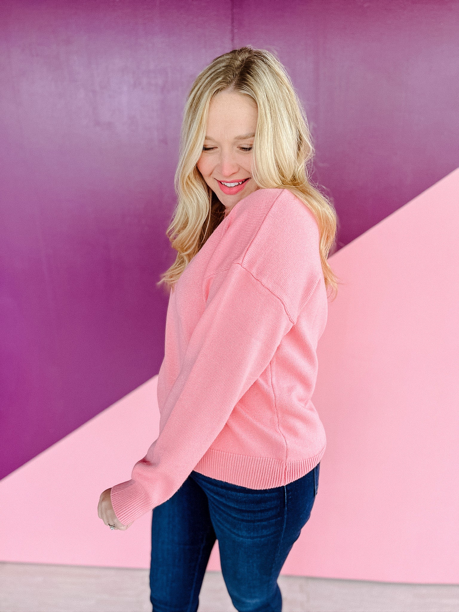 Cleo Sweater - Geranium Pink