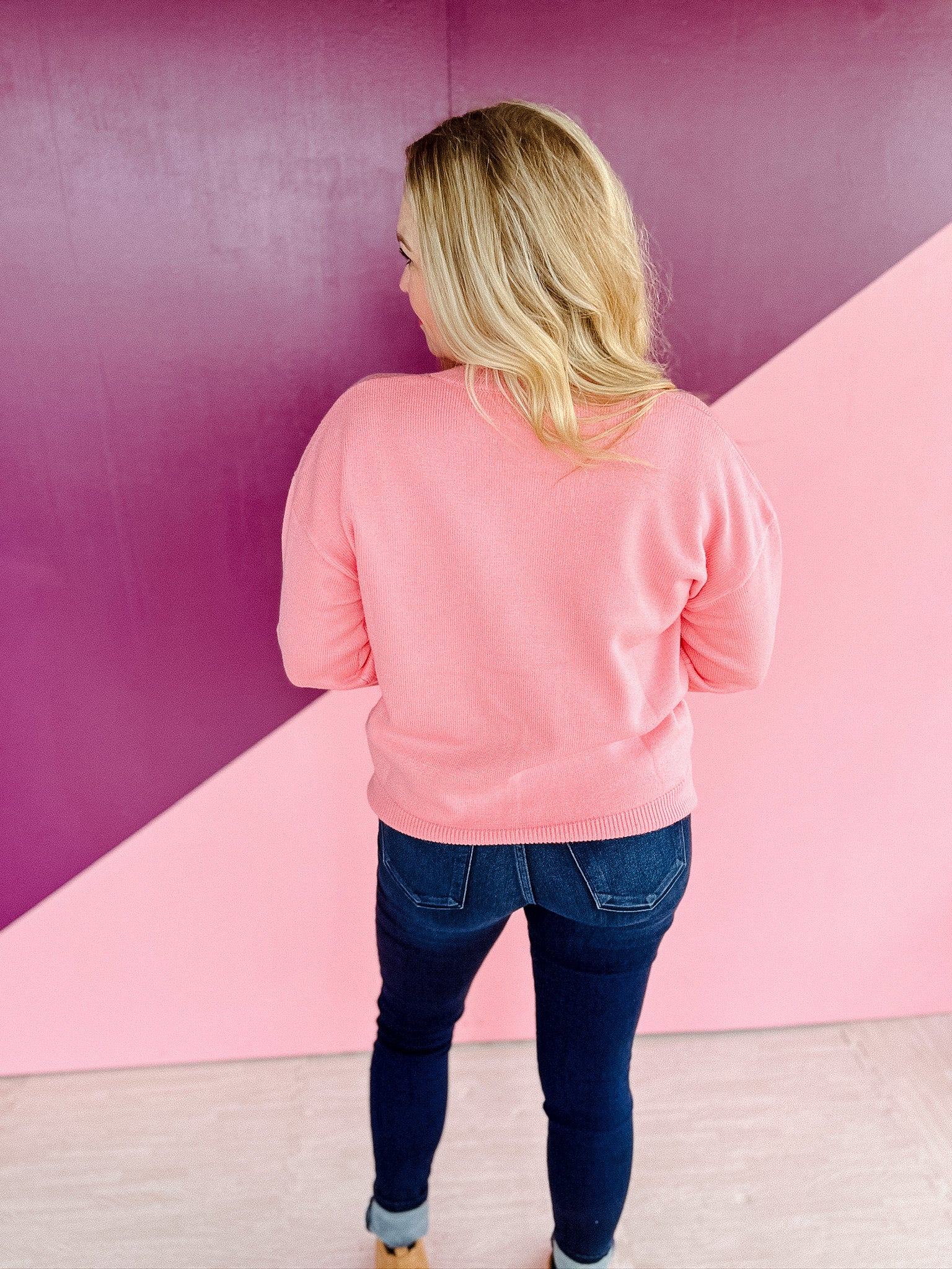 Cleo Sweater - Geranium Pink