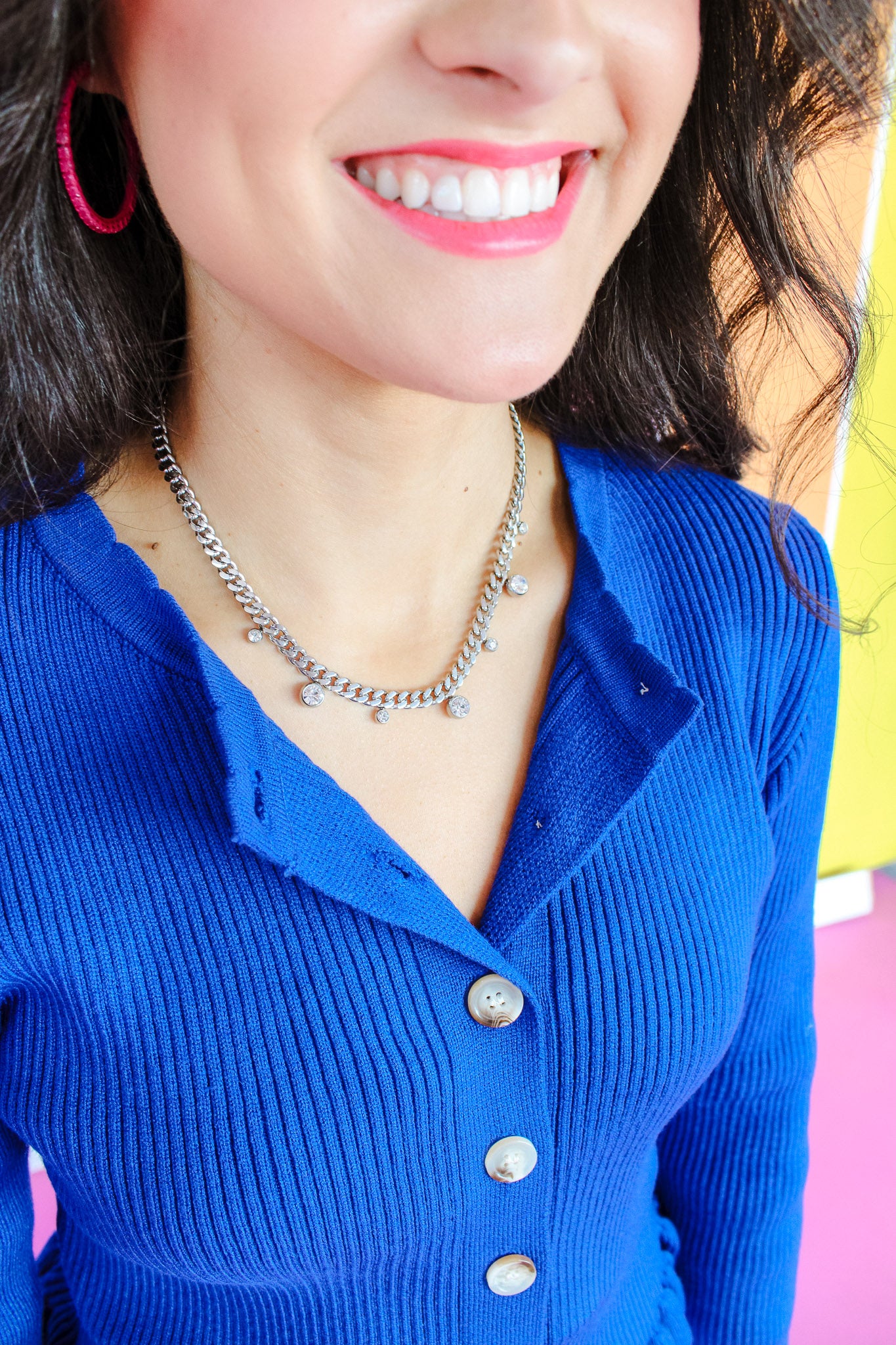 Chloe Crystal Cuban Chain Necklace
