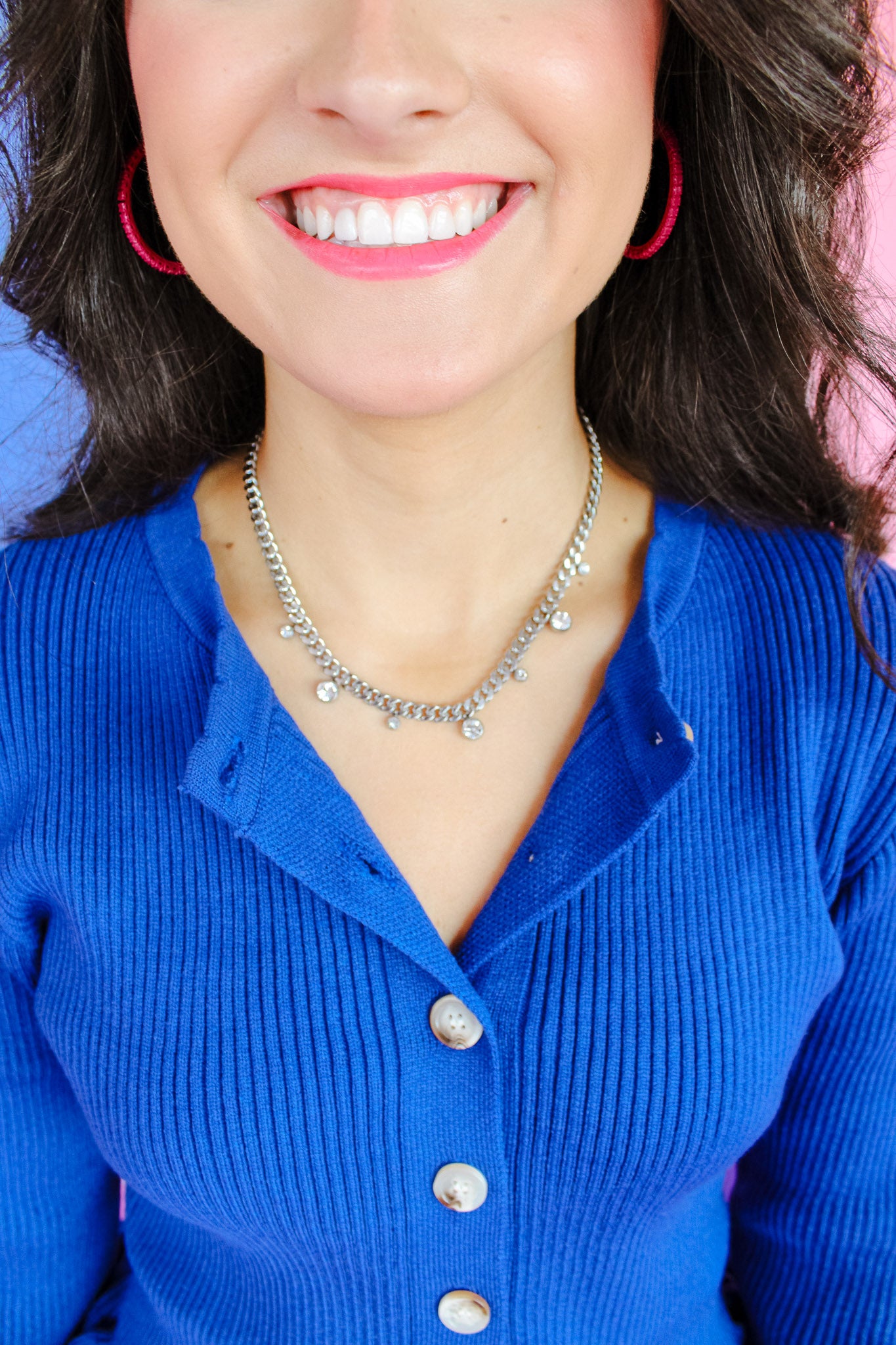 Chloe Crystal Cuban Chain Necklace