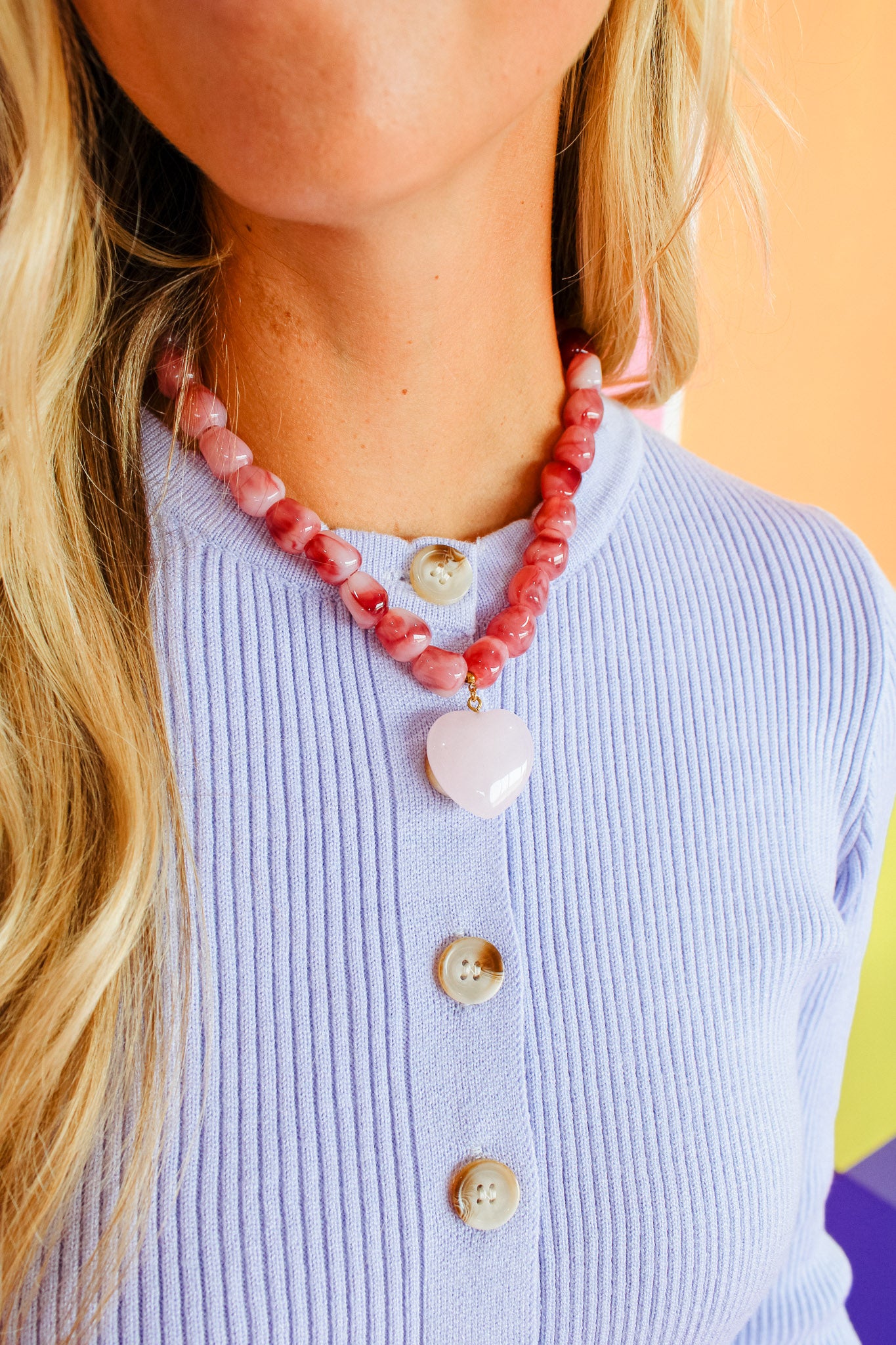 Heart to Heart Stone Necklace