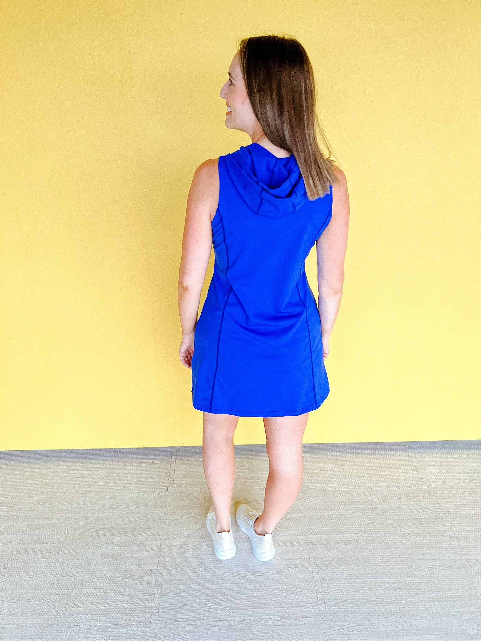 [Ellevate Basics] Gianna Sleeveless Athleisure Dress - Bright Heliotrope
