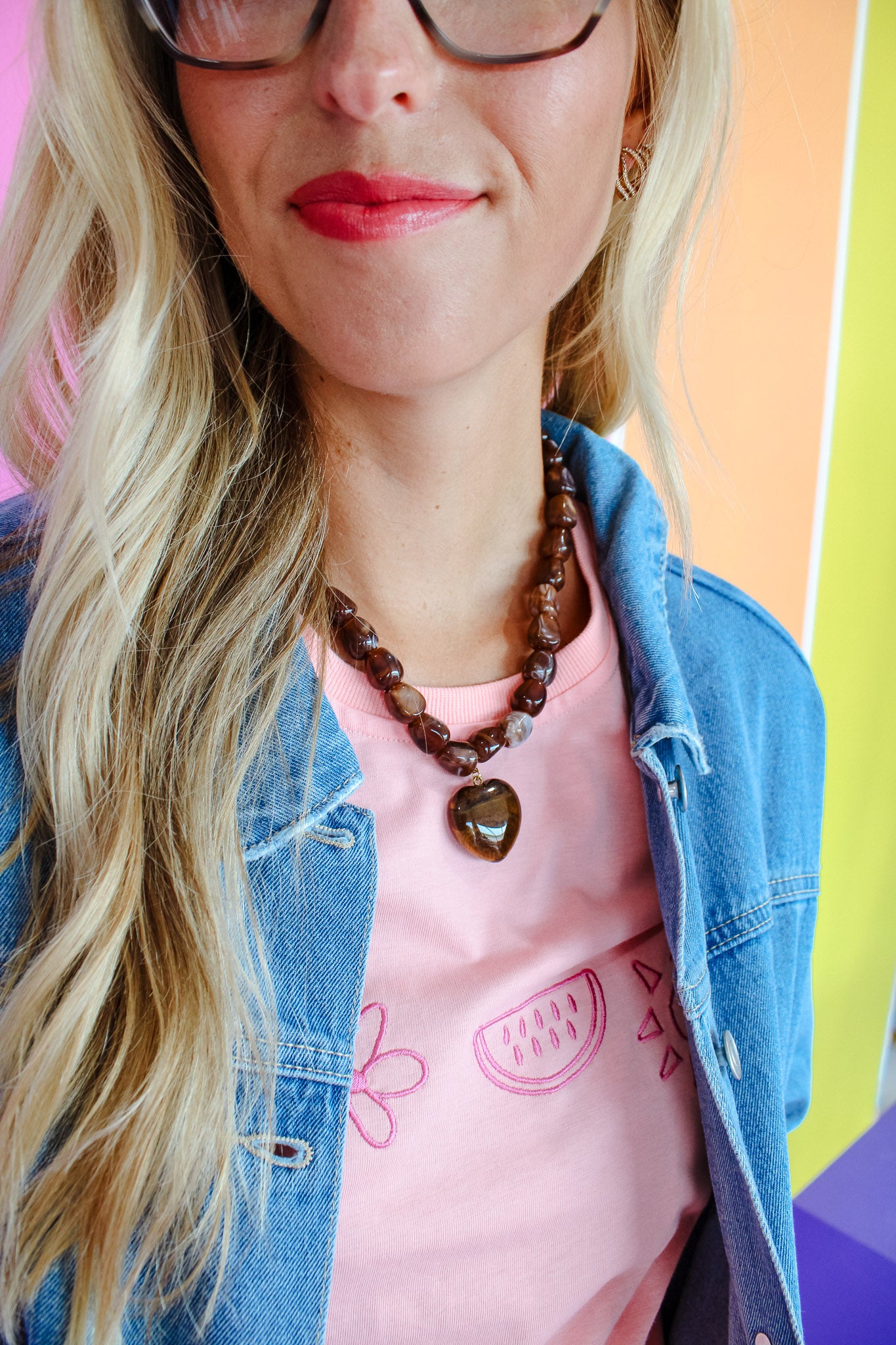 Heart to Heart Stone Necklace