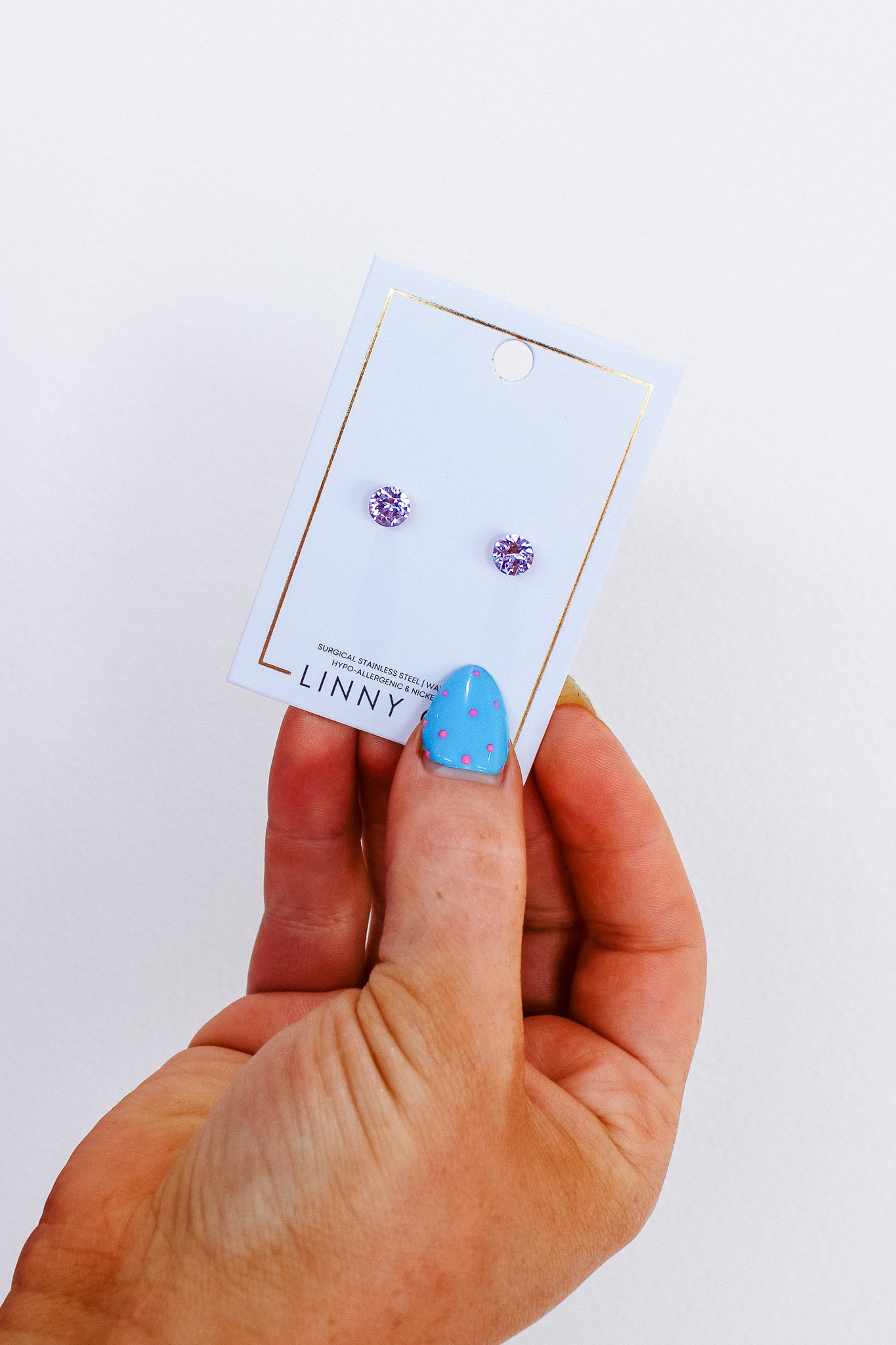 Zuri Luxe Gemstone Stud - Lavender