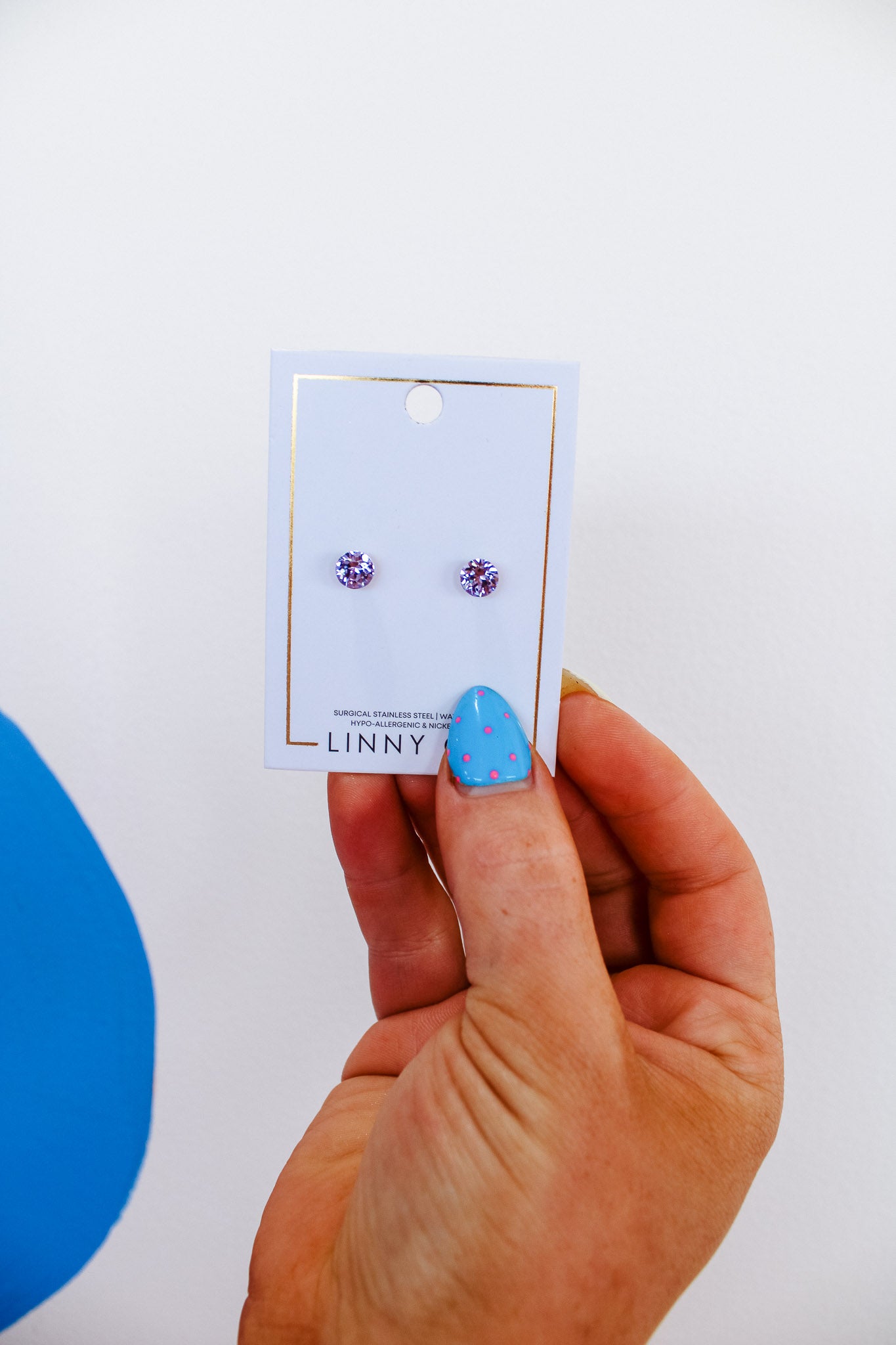Zuri Luxe Gemstone Stud - Lavender