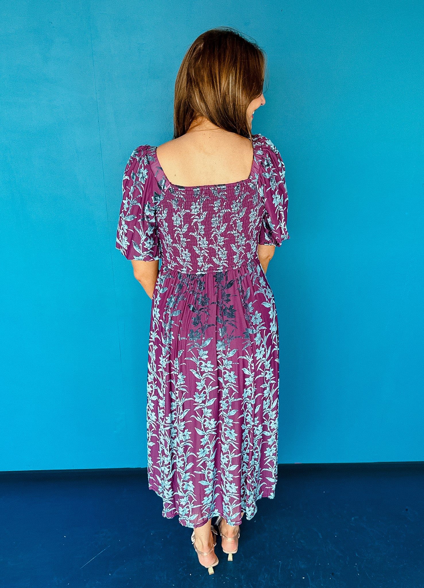 Presley Velvet Maxi Dress - Plum