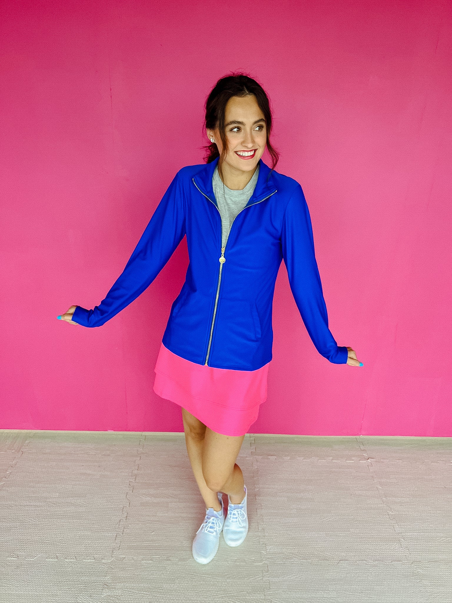 Ally Full Zip Jacket - Electric Blue