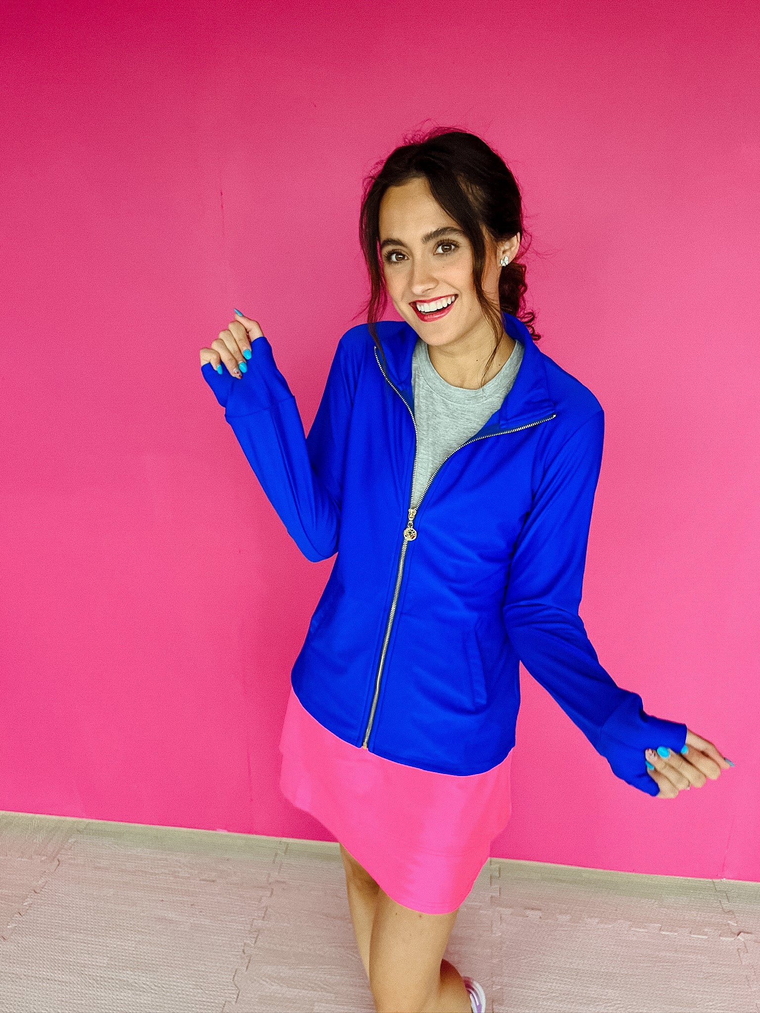 Ally Full Zip Jacket - Electric Blue