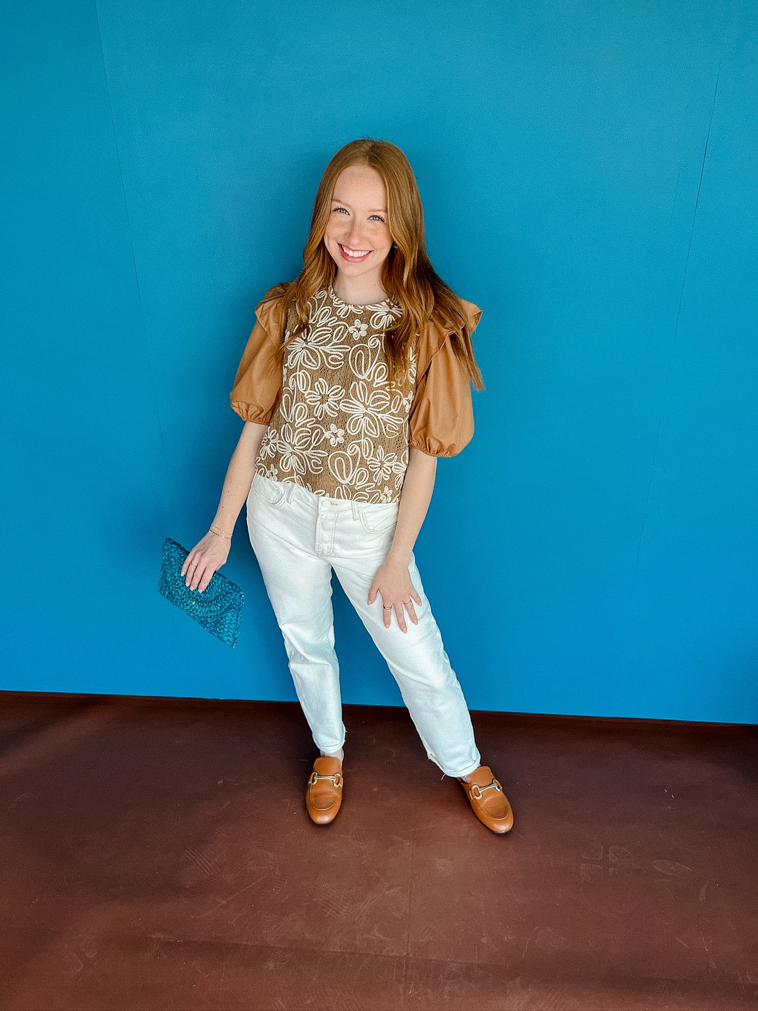 Mary Lace Blouse - Camel + Oyster