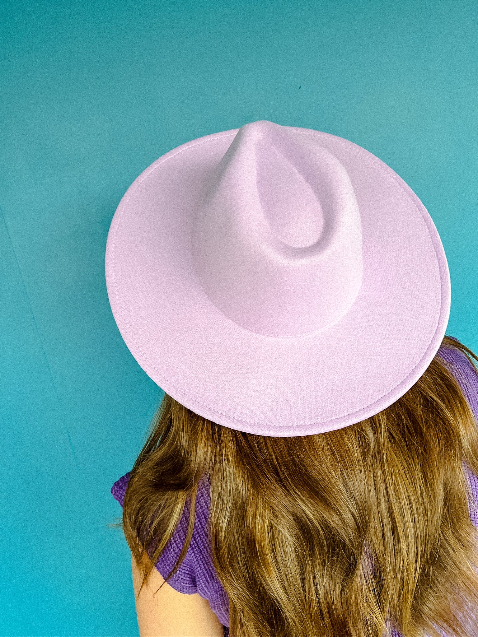 Willow Wide Brim Felt Hat - Lavender