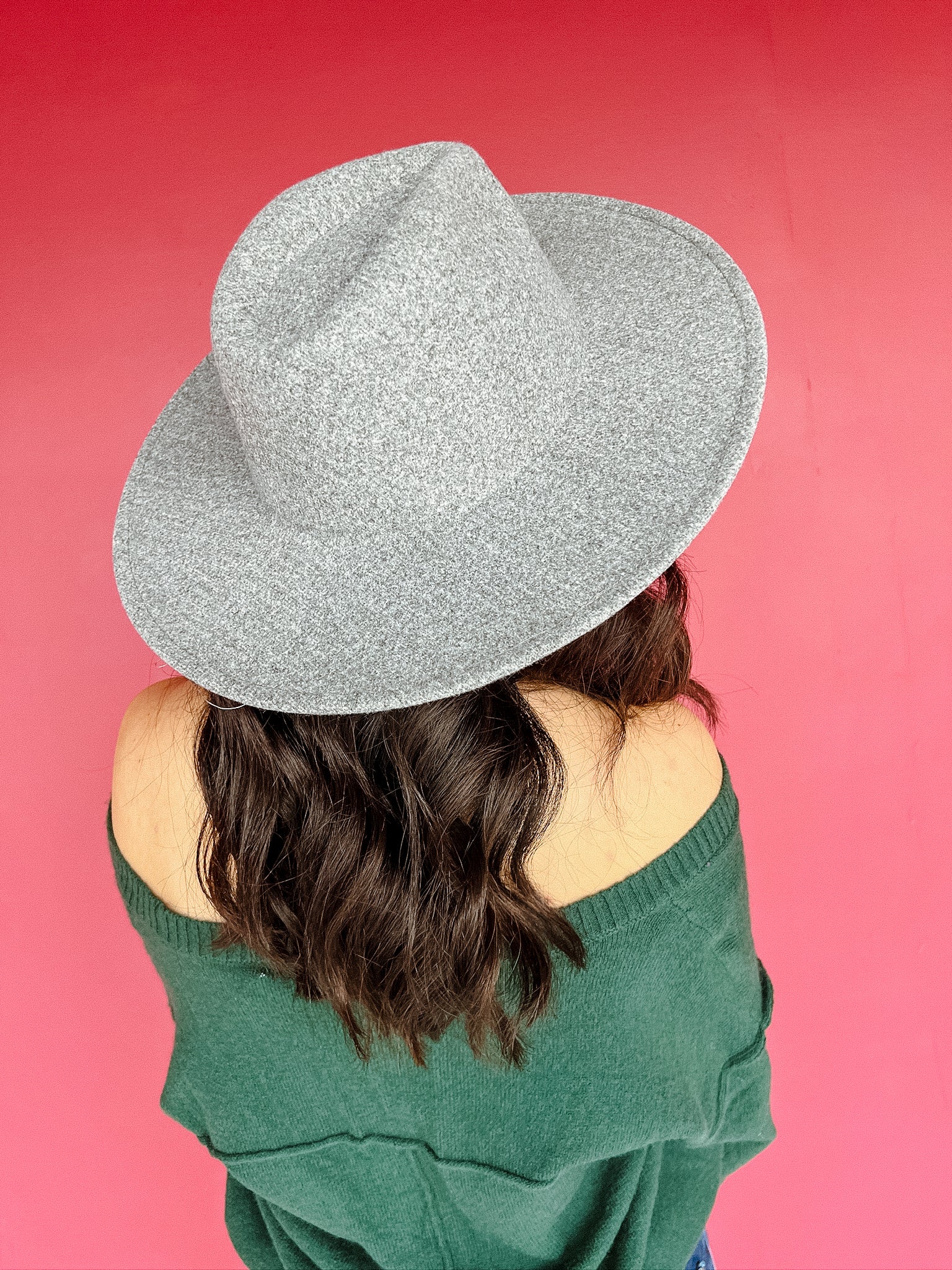 Willow Wide Brim Felt Hat - Dove Grey