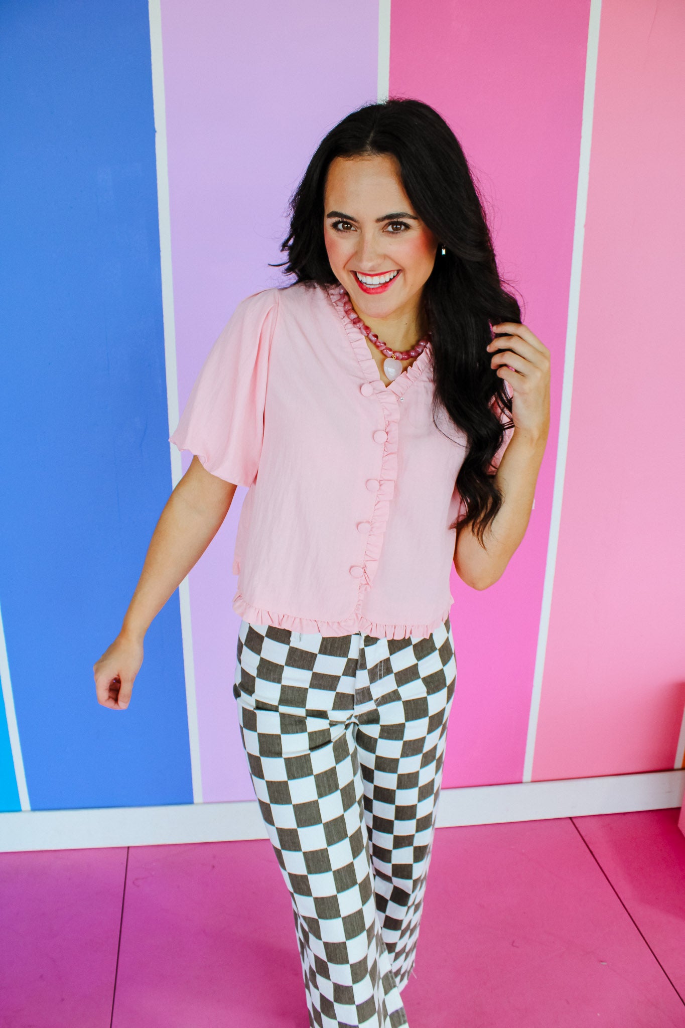 Elowyn Ruffle Detail Top