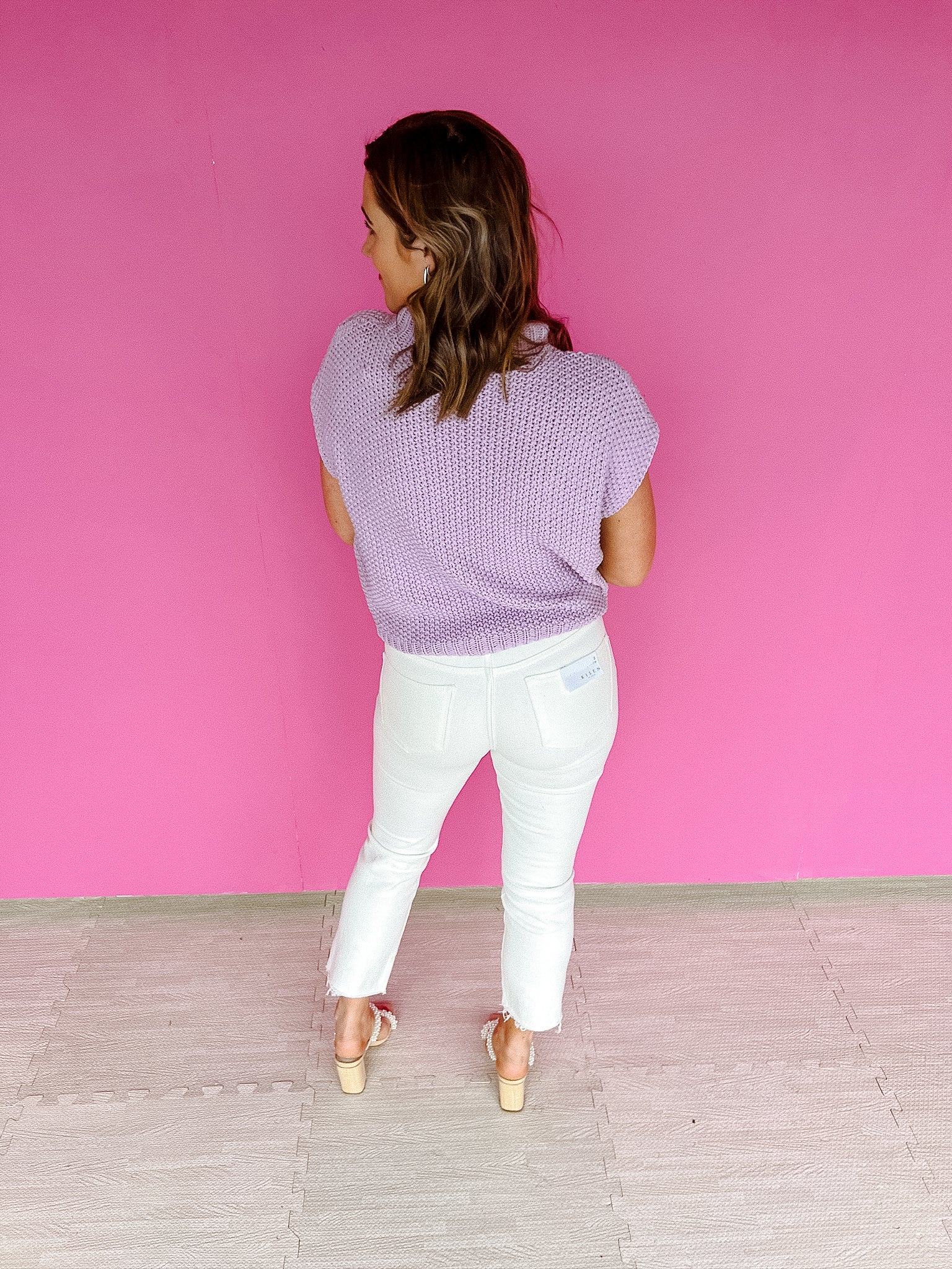 Hallie Drop Shoulder Sweater - Lavender