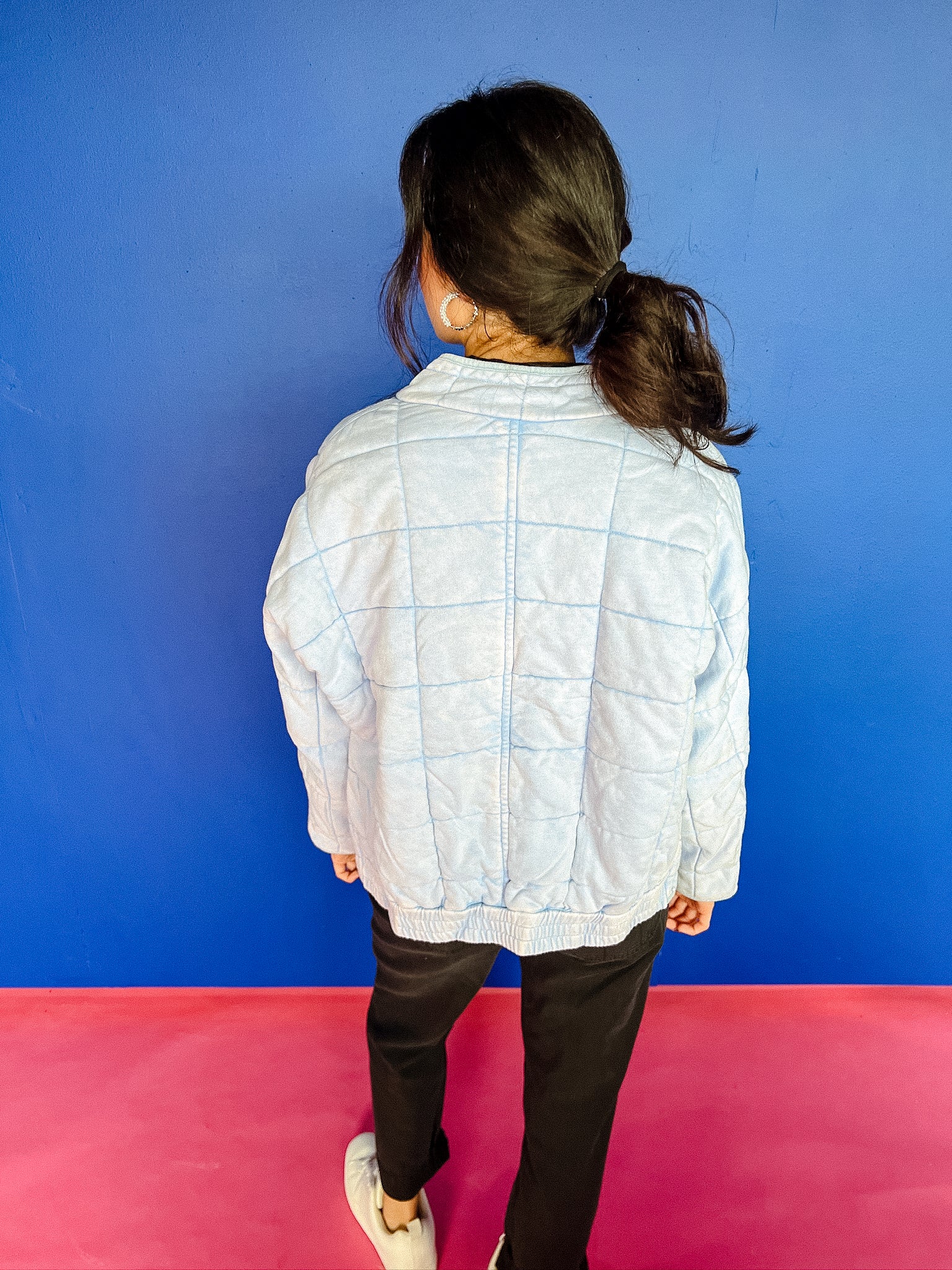 Monroe Quilted Jacket - Ice Blue