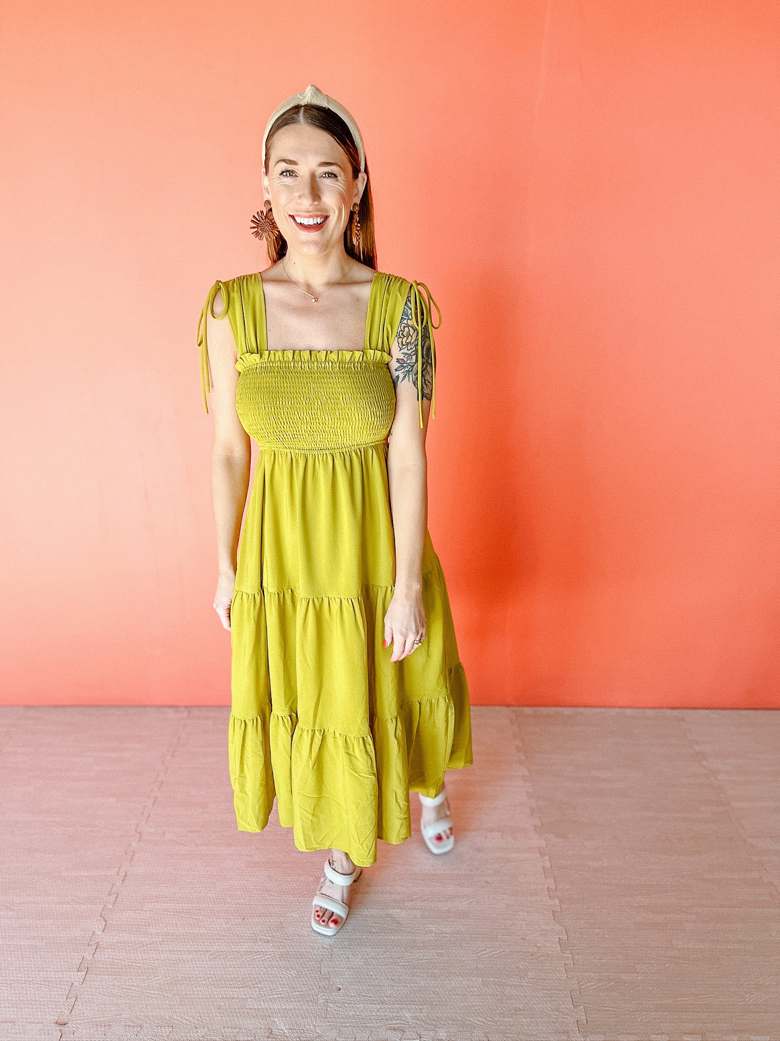 Presley Maxi Dress - Muted Lime