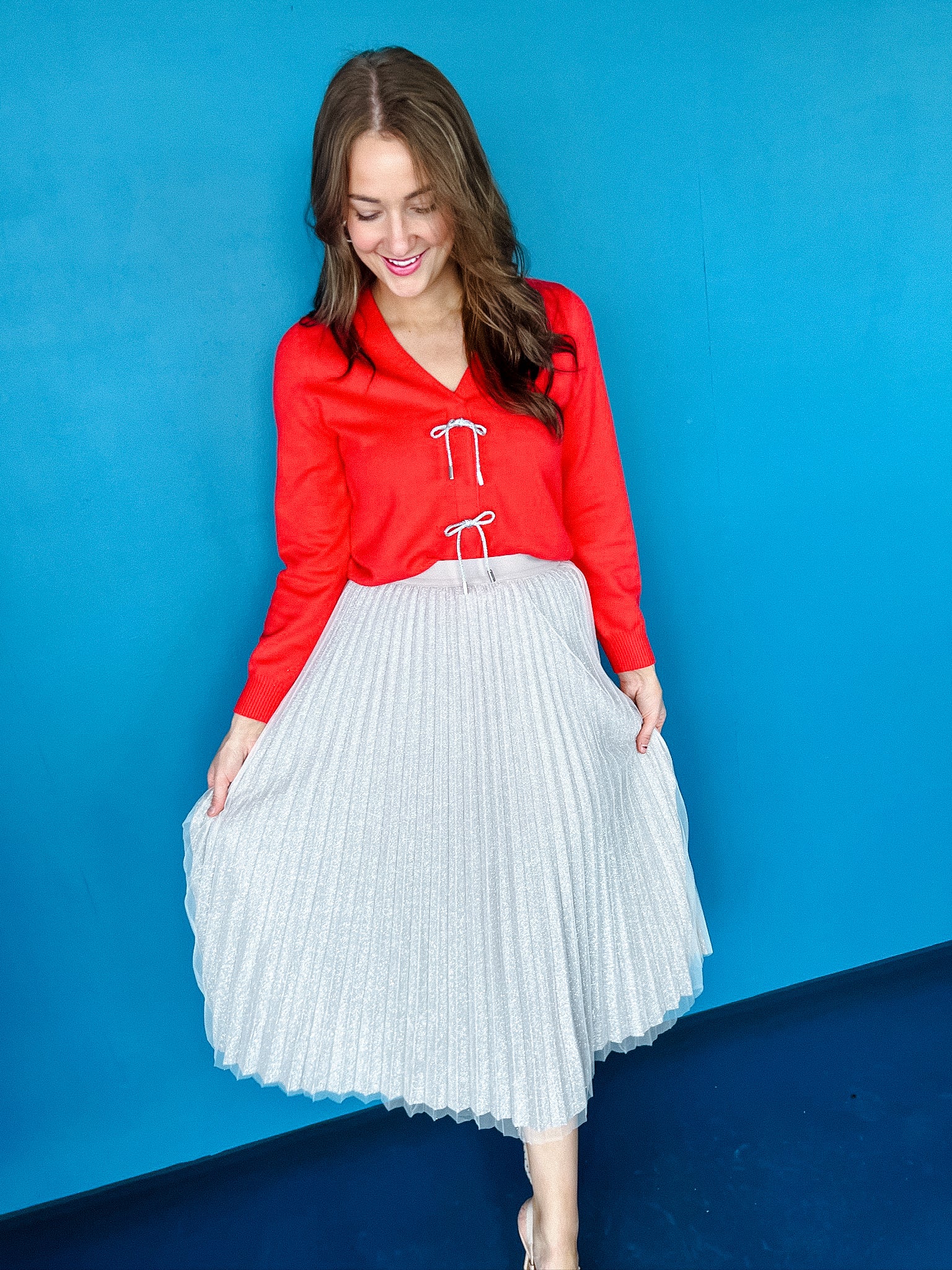 Shakira Pleated Skirt - Blush