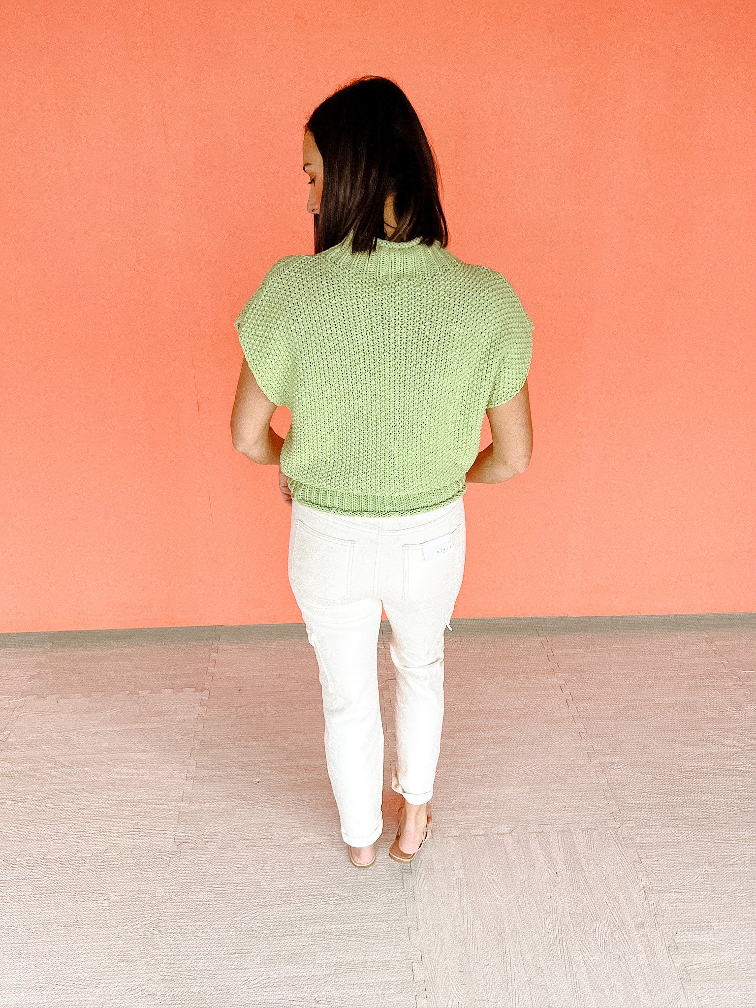 Hallie Drop Shoulder Sweater - Bright Apple Jade