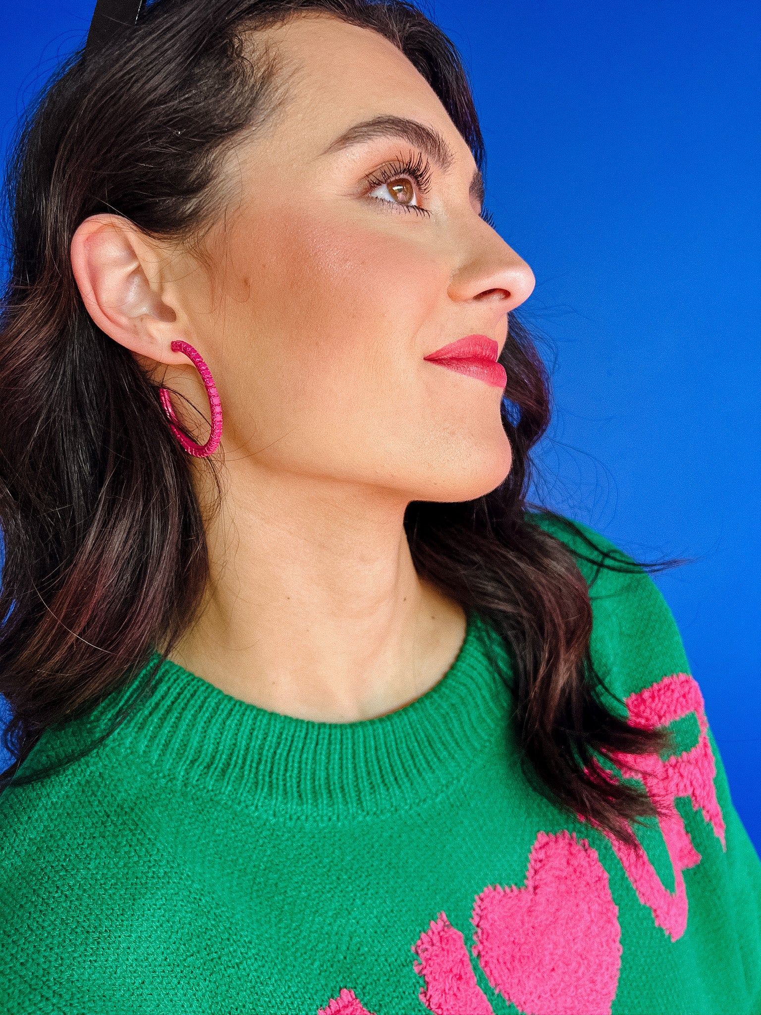 [Treasure Jewels] Barbie World Hoop Earrings - Fuchsia