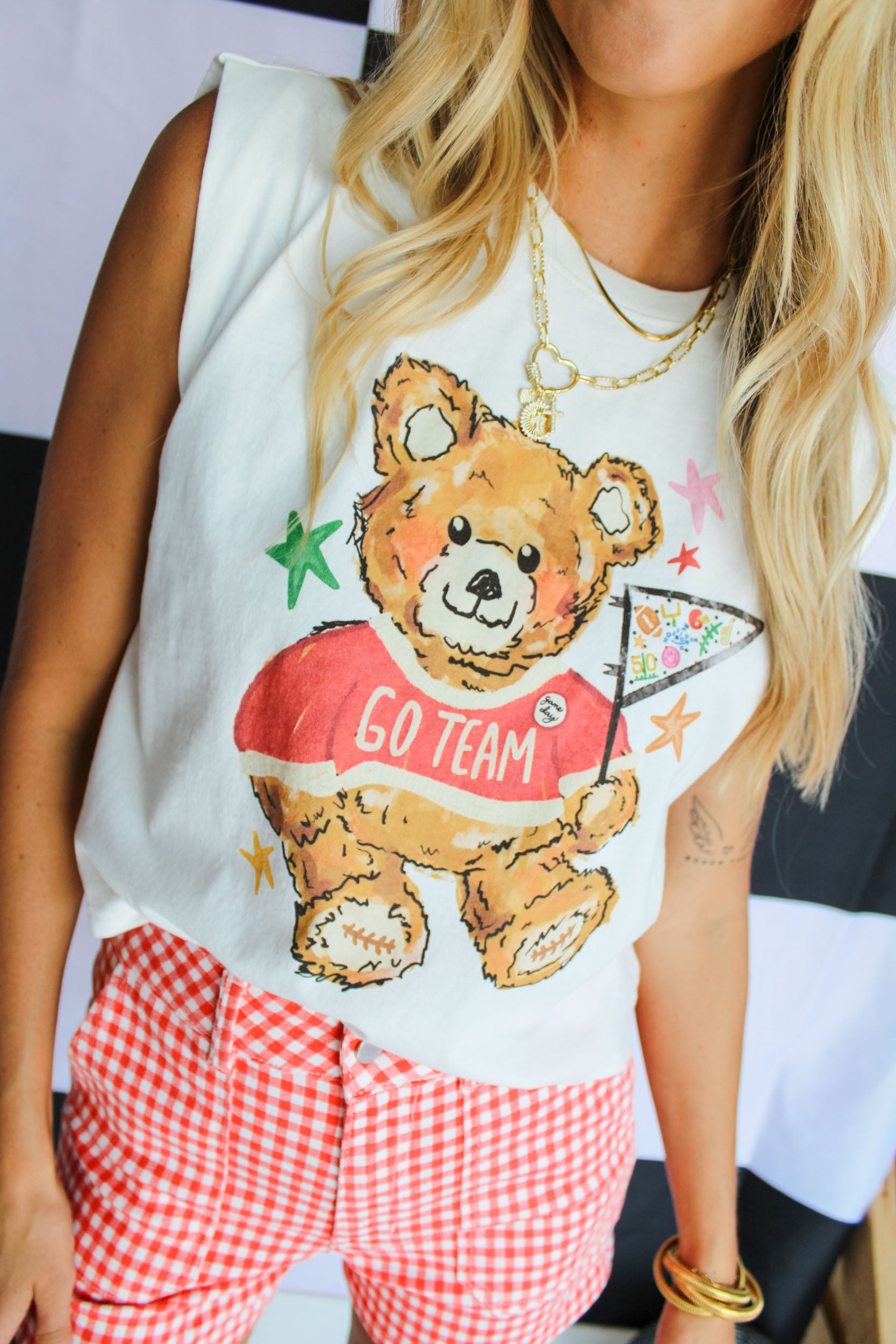 Go Team Teddy Tank - Cream