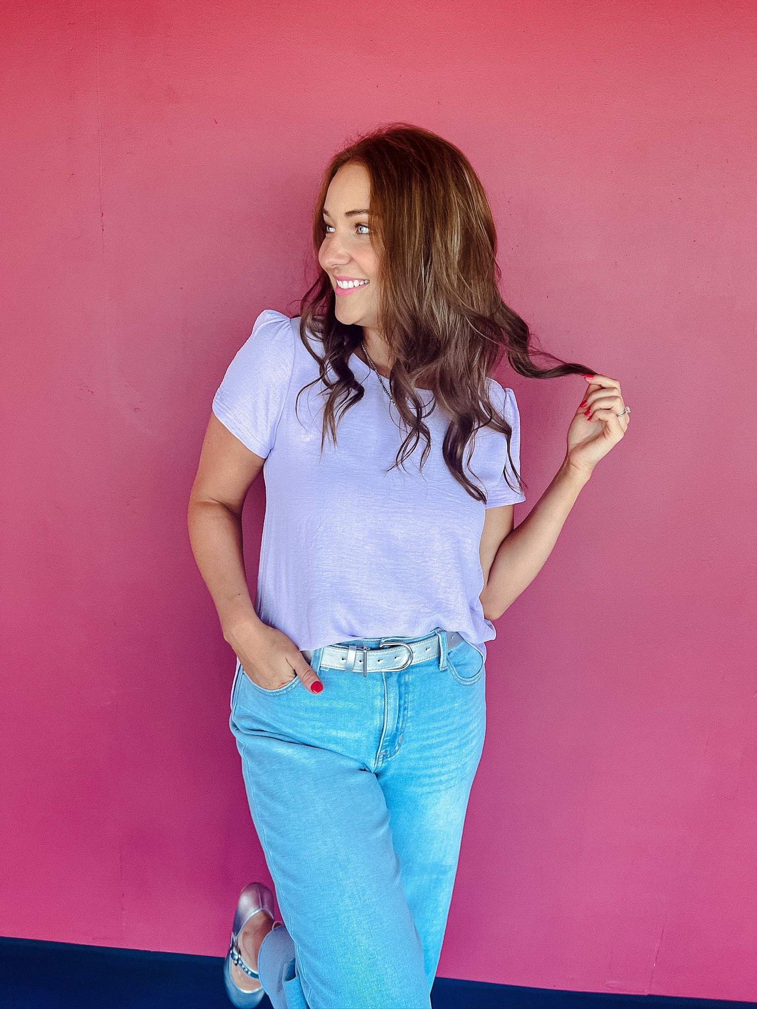 Trisha Lightweight Top - Lavender